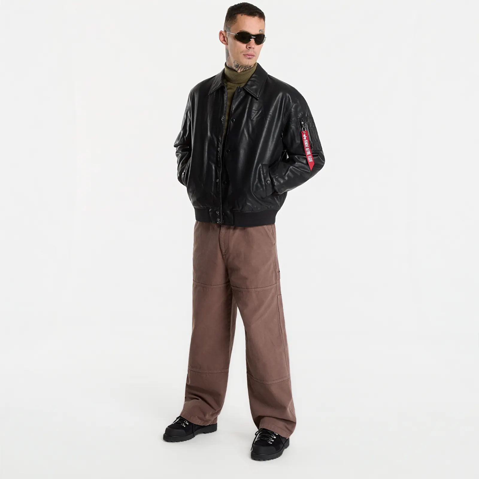 Giacche da uomo Alpha Industries PU College Jacket Black