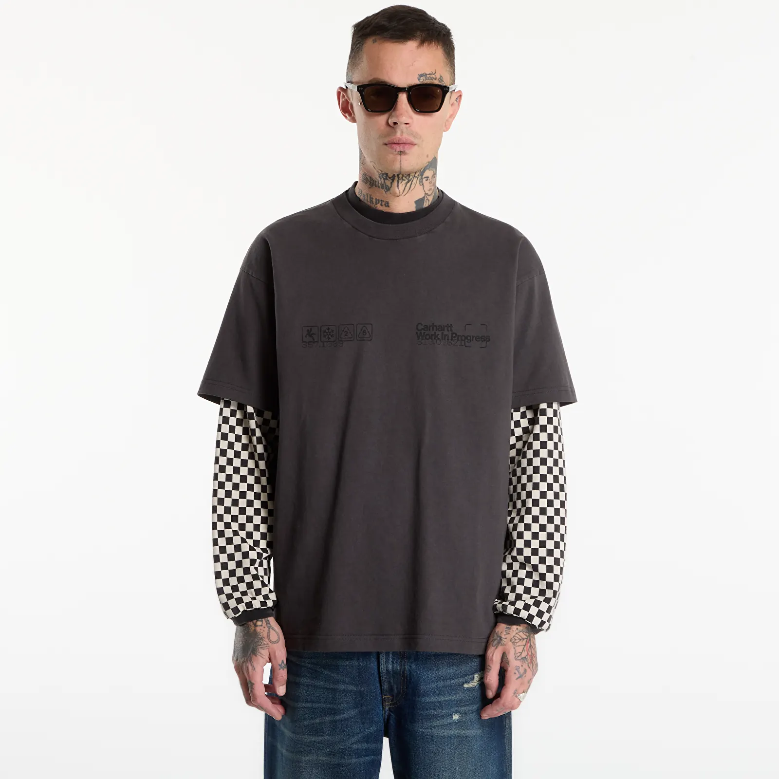 T-Shirts Männer Carhartt WIP S/S Boxed T-Shirt UNISEX Soot Garment Dyed