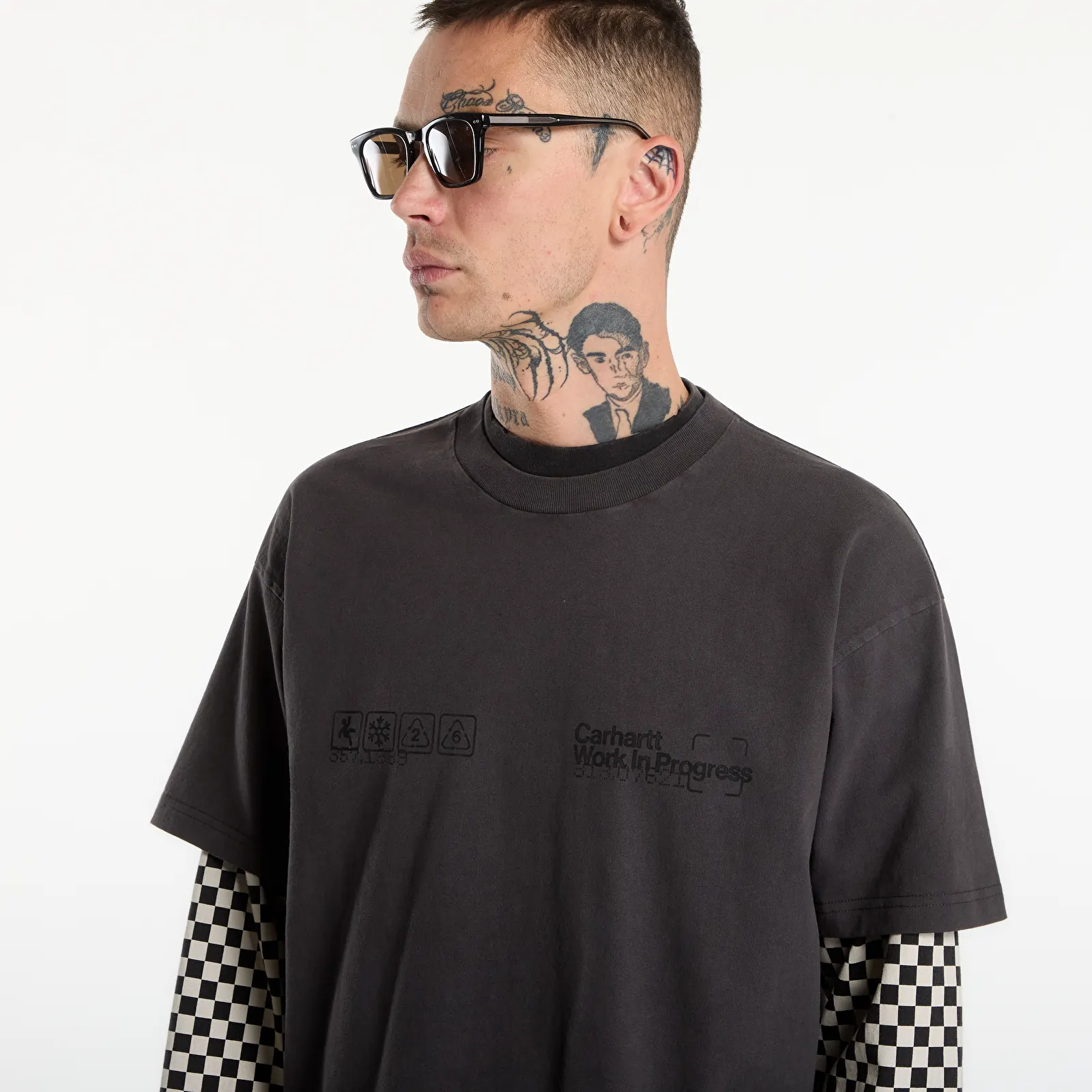 T-Shirts Männer Carhartt WIP S/S Boxed T-Shirt UNISEX Soot Garment Dyed
