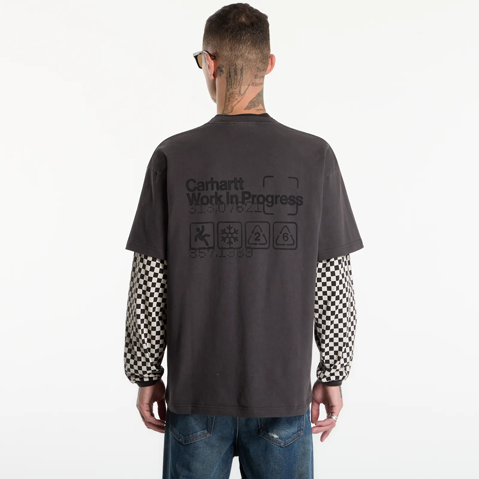 T-Shirts Männer Carhartt WIP S/S Boxed T-Shirt UNISEX Soot Garment Dyed