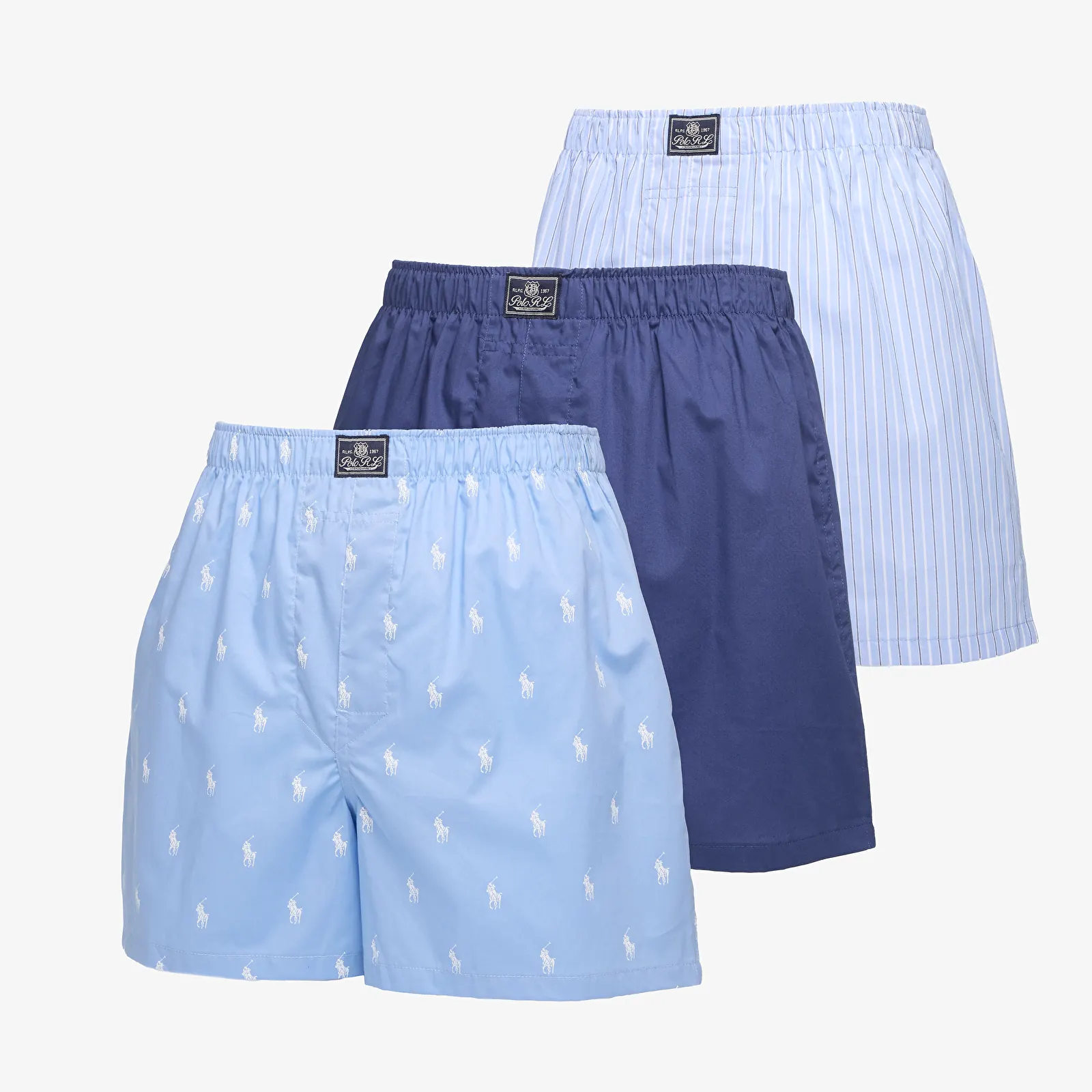 Мужские боксеры Ralph Lauren Polo Open Boxer 3-Pack Blue