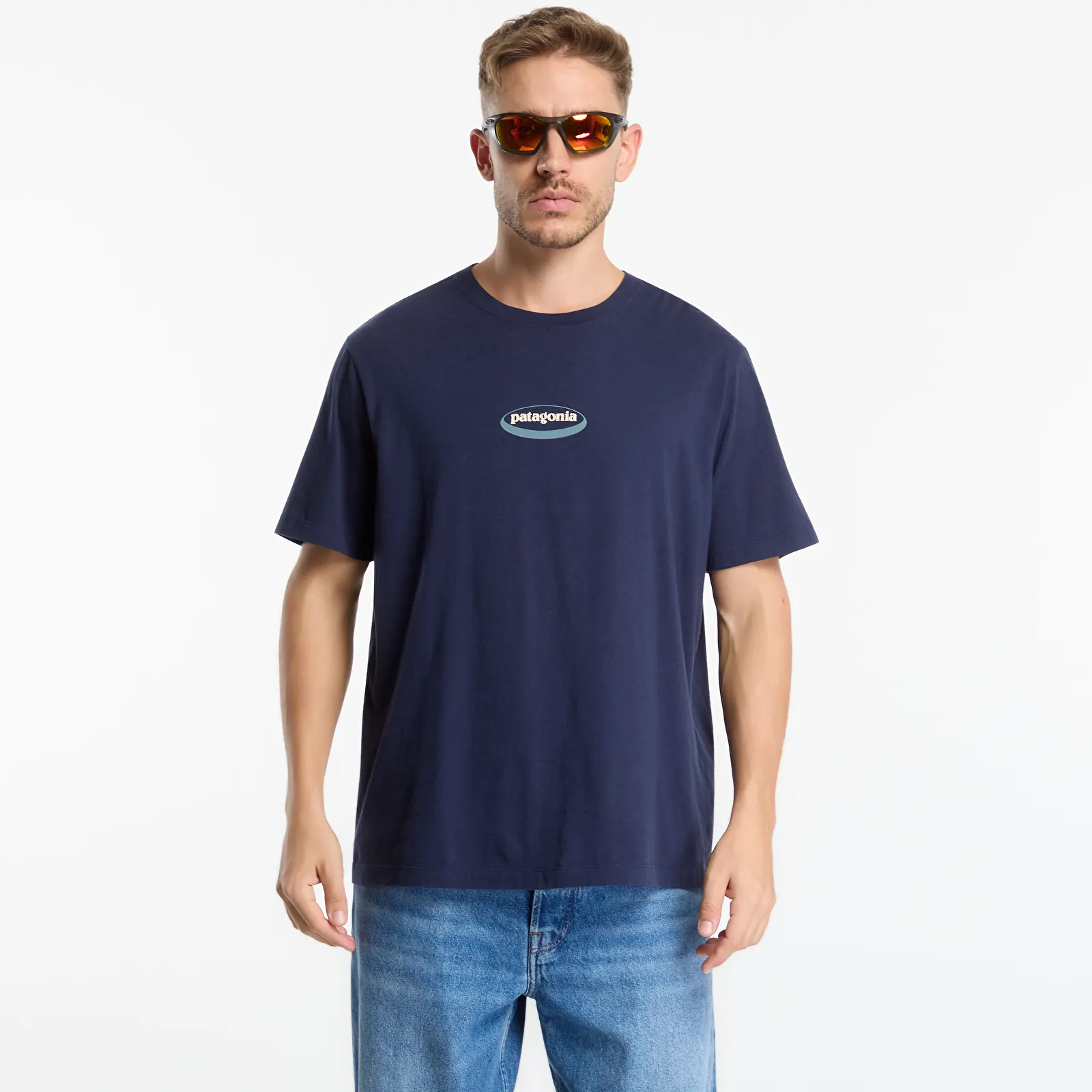 Magliette Patagonia '95 Oval Logo T-Shirt New Navy: Kaleido