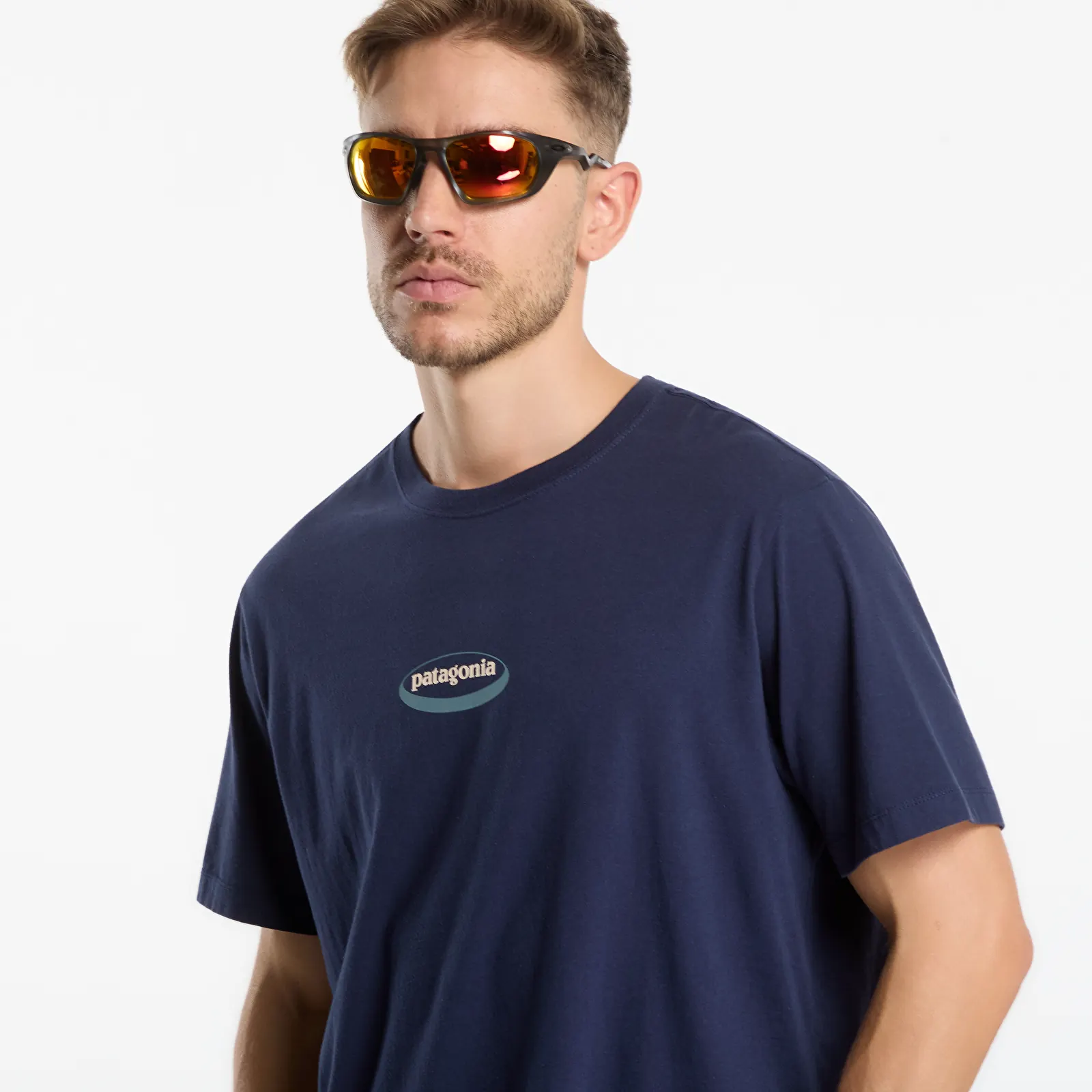 Magliette Patagonia '95 Oval Logo T-Shirt New Navy: Kaleido