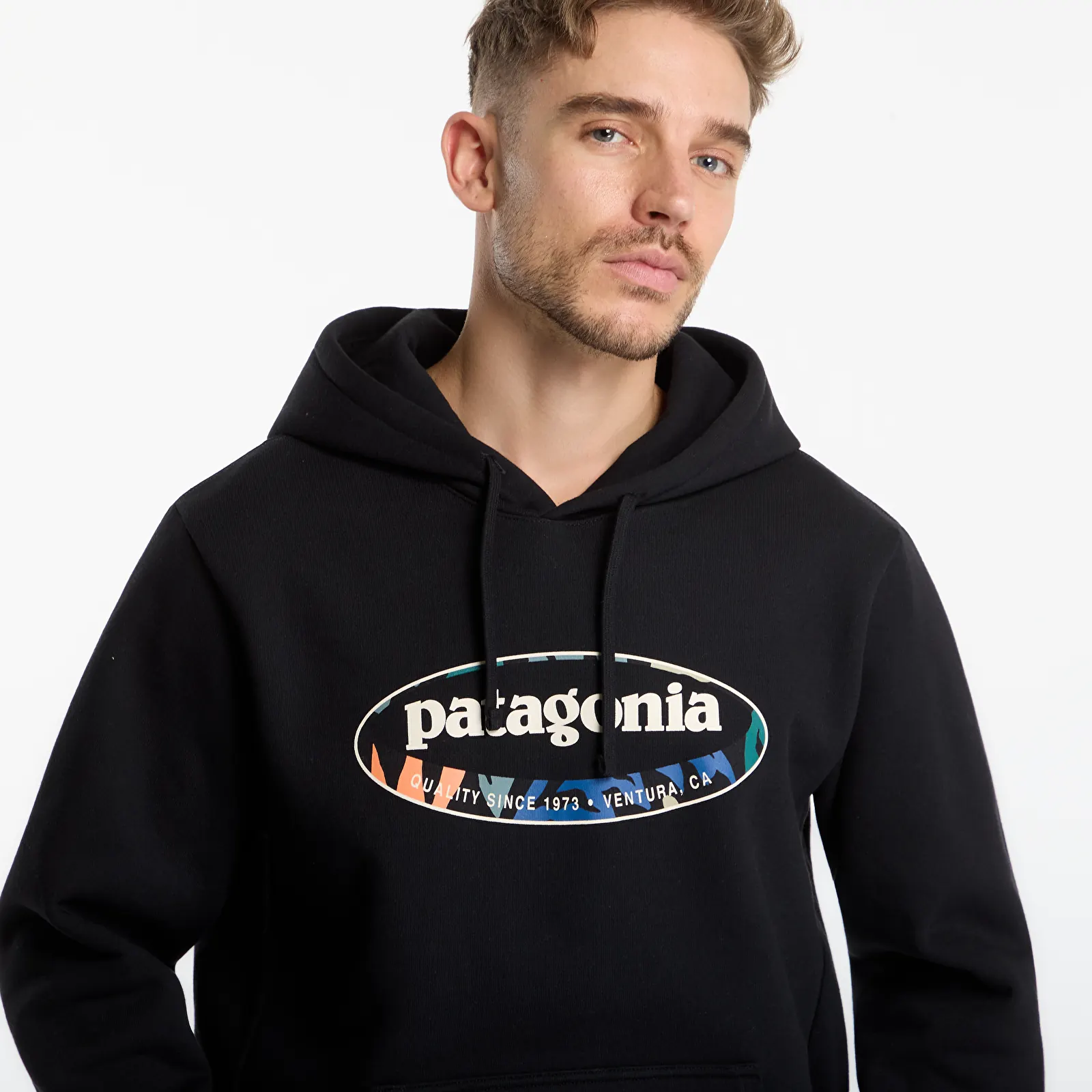 Sweatshirts Patagonia '95 Oval Logo Uprisal Hoody Black: Kaleido