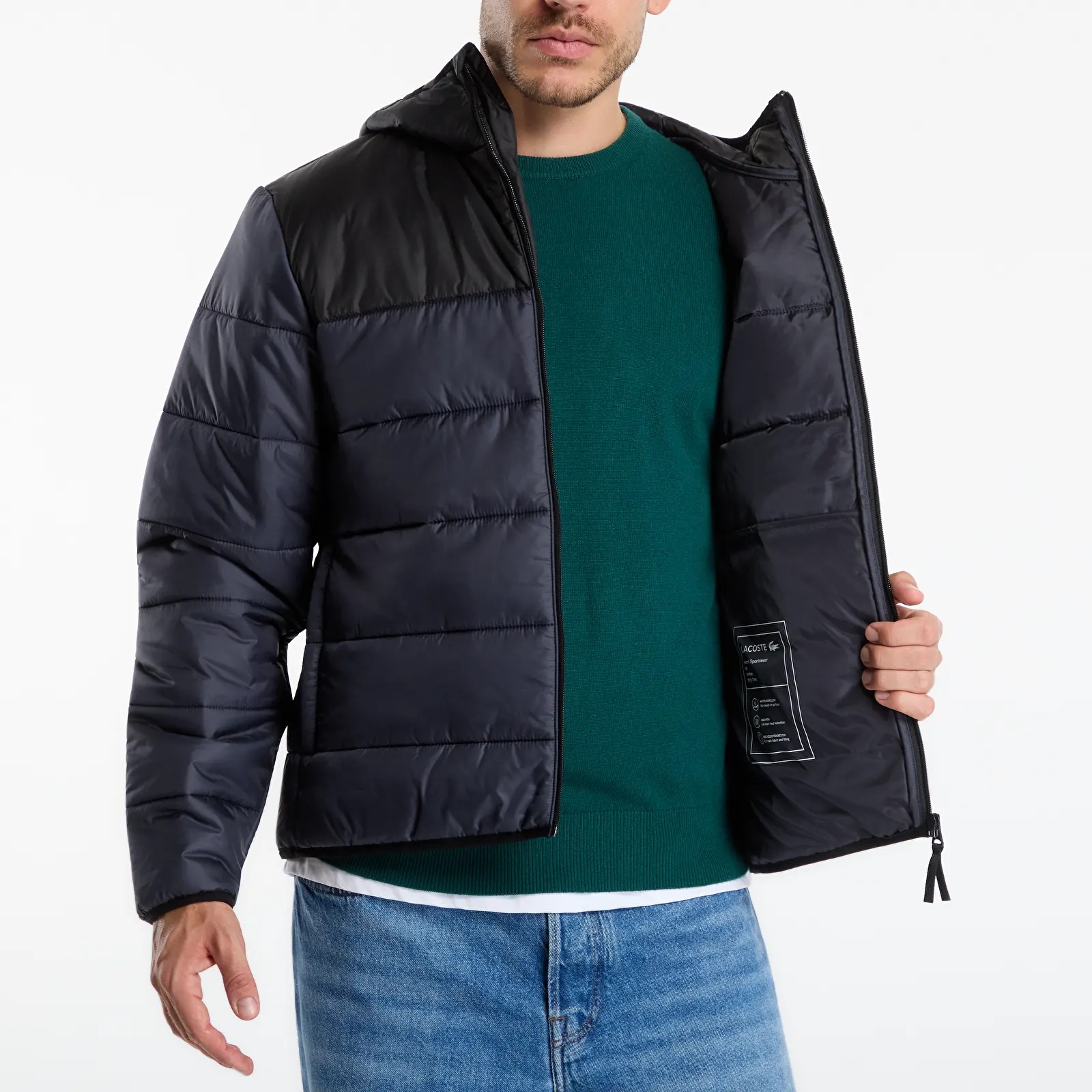 Jackets Lacoste Puffer Jackets Black/Graphite
