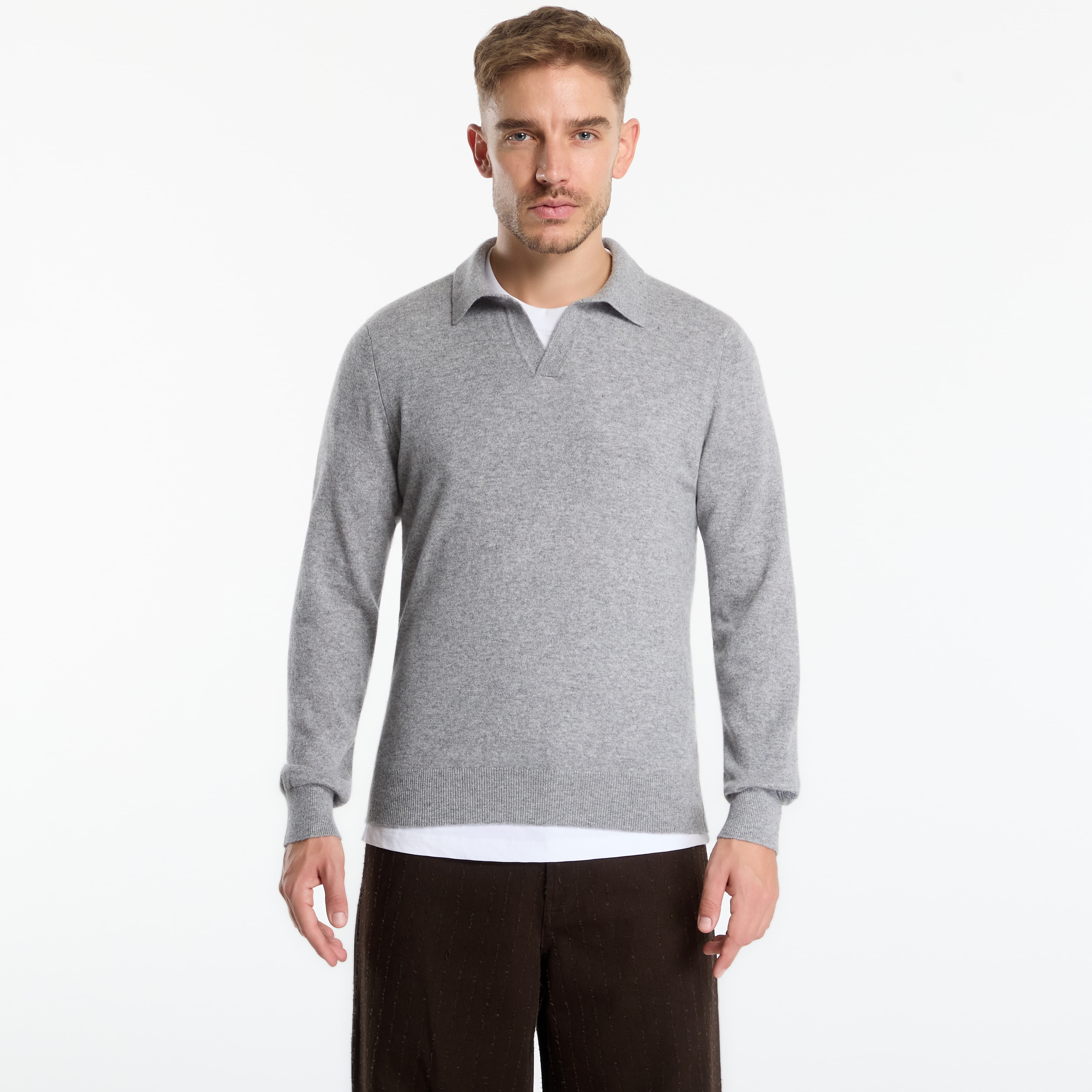 Пуловер MC2 Saint Barth Covent Cashmere Sweater Grey Melange L