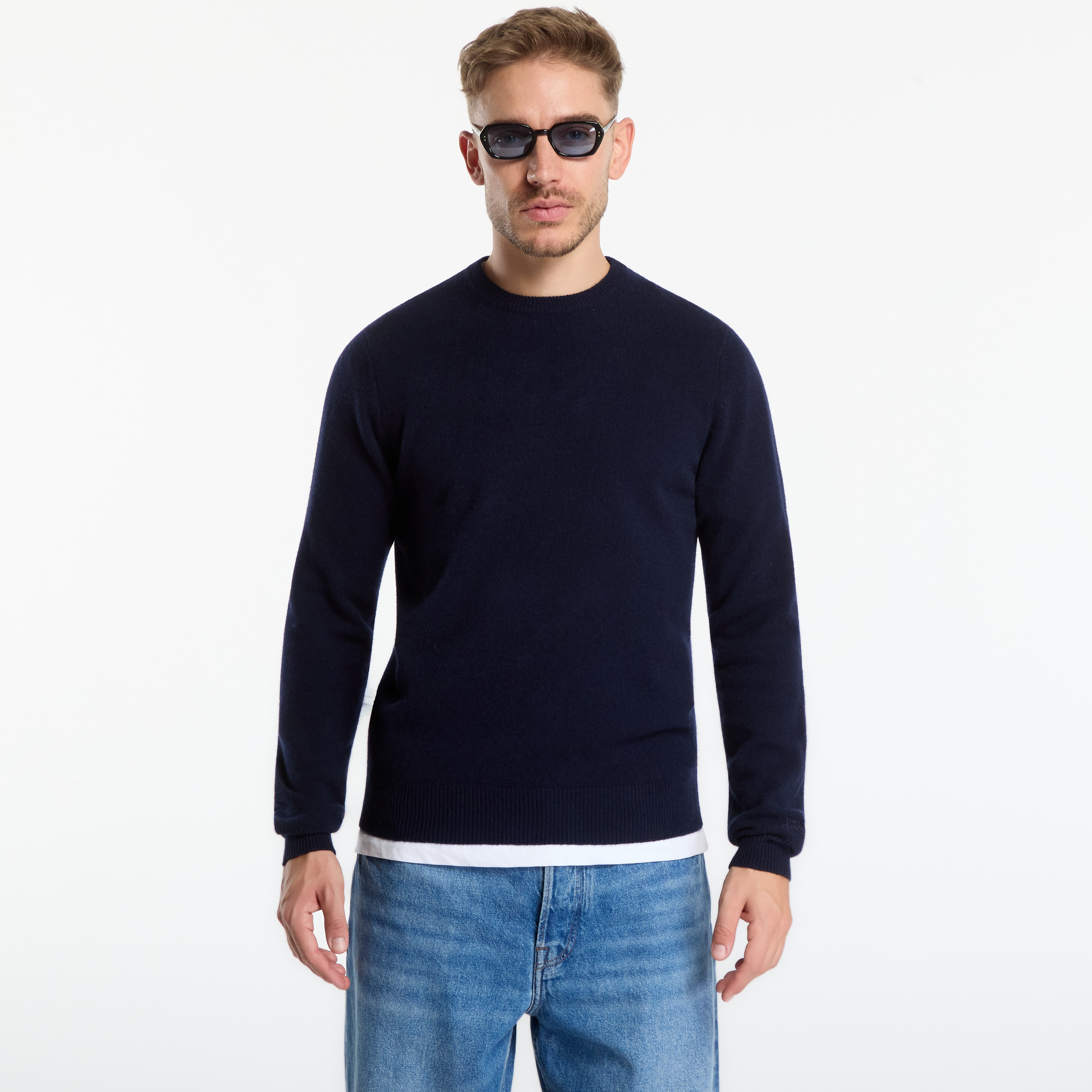 Пуловер MC2 Saint Barth Regent Lambswool Sweater Night Blue XL