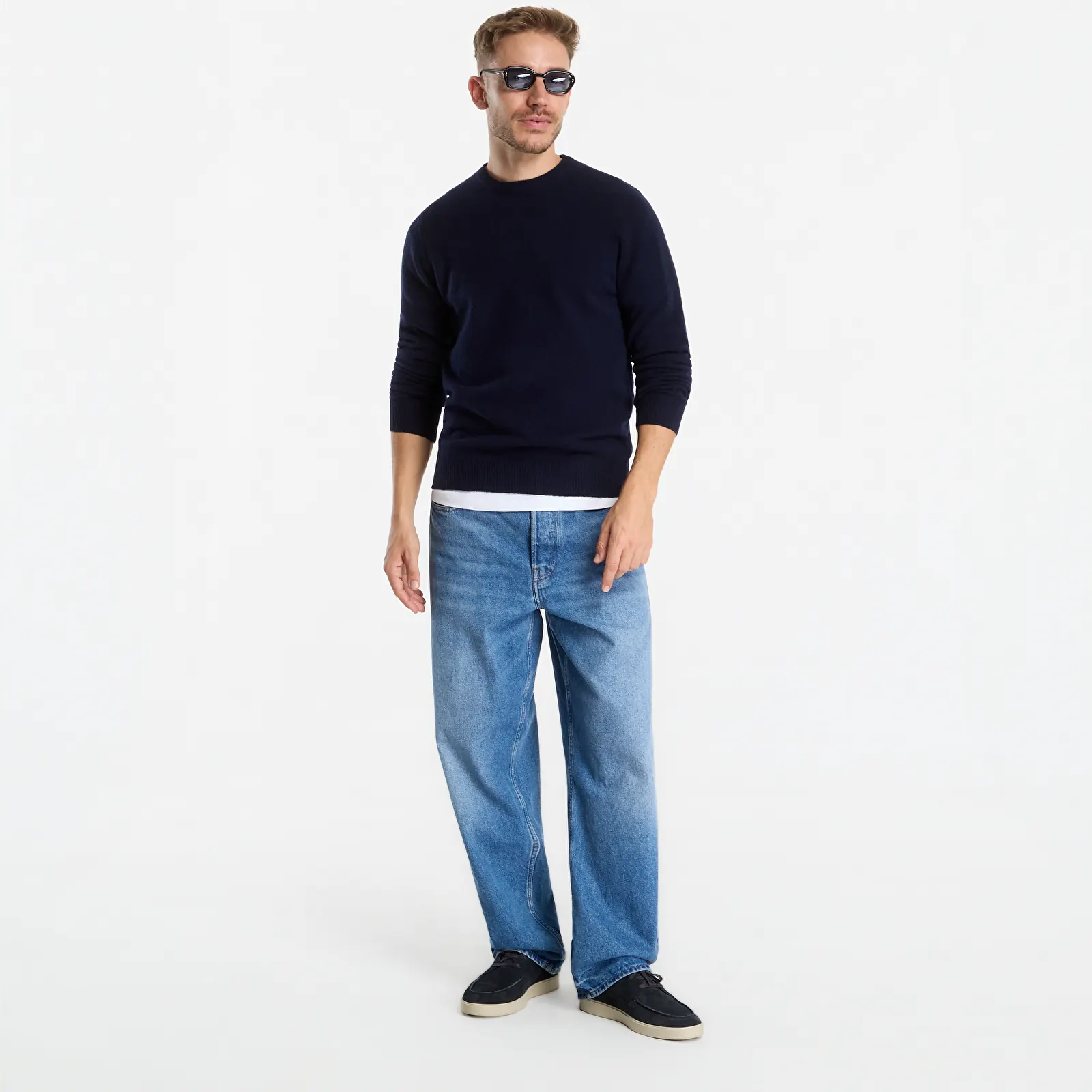 Camisolas MC2 Saint Barth Regent Lambswool Sweater Night Blue