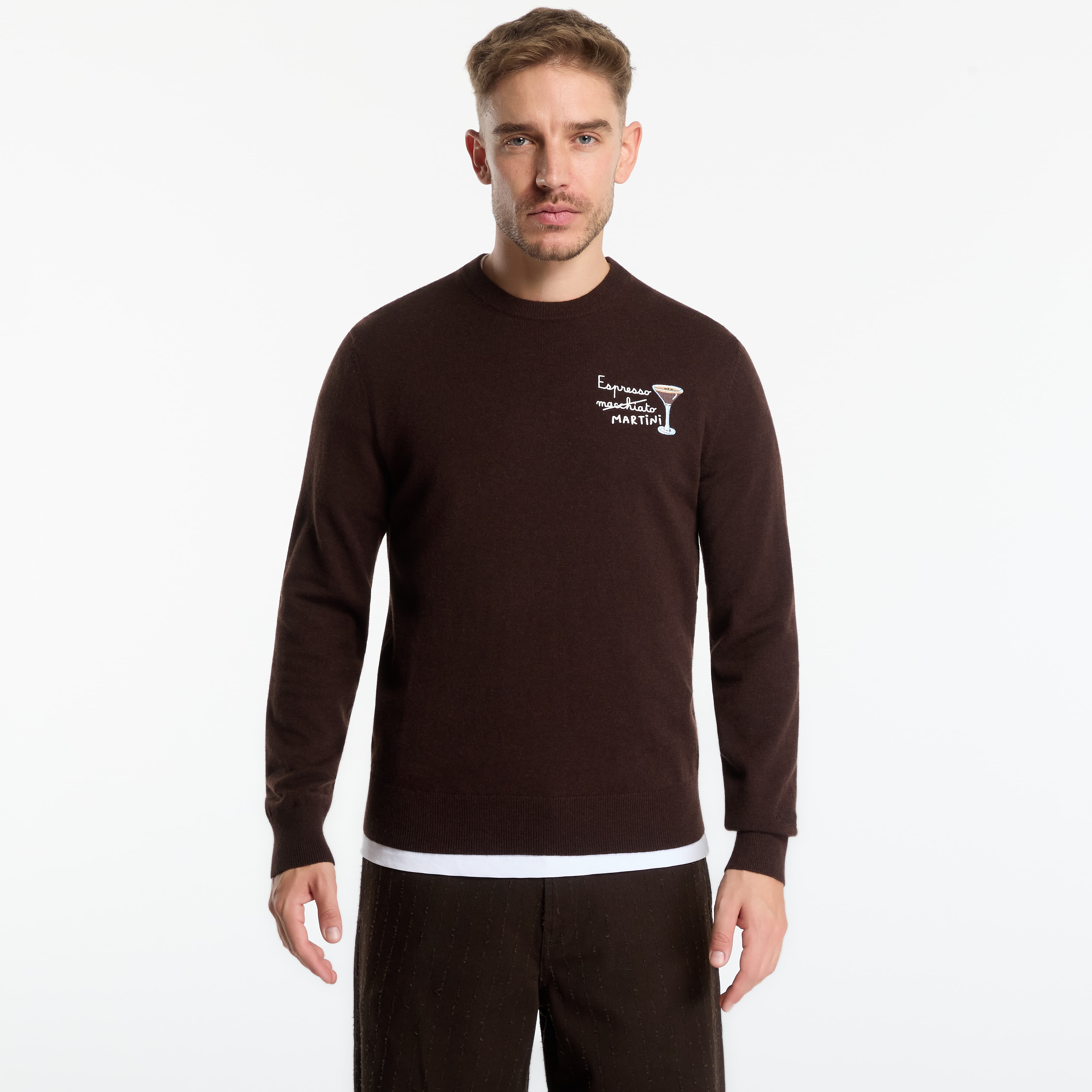 Пуловер MC2 Saint Barth Heron Light Embry Sweater Espresso Cocktail L