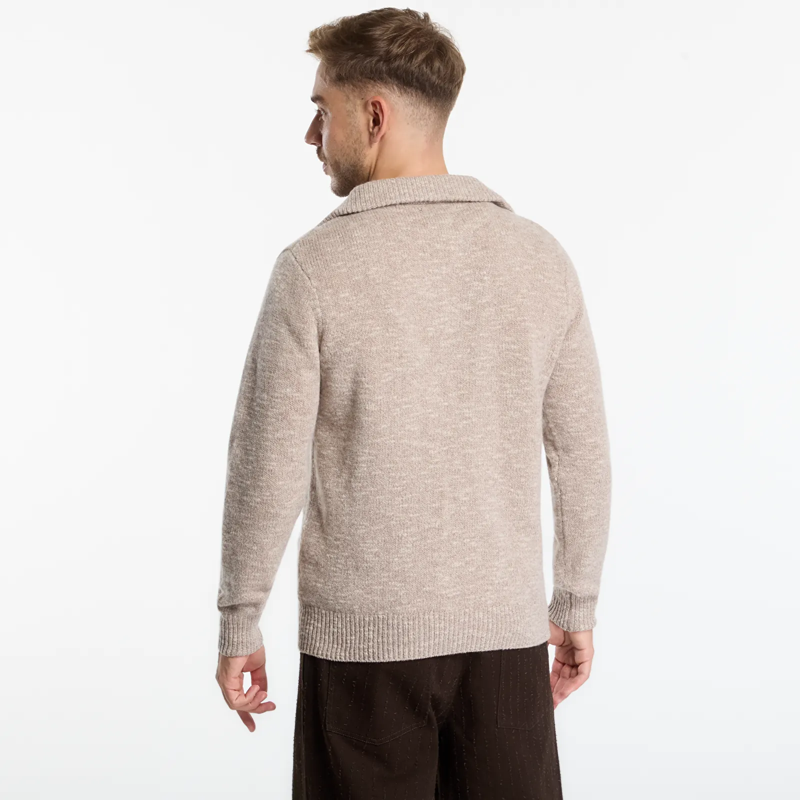 Camisolas MC2 Saint Barth Wesley Mouline Turtleneck Sweater Beige