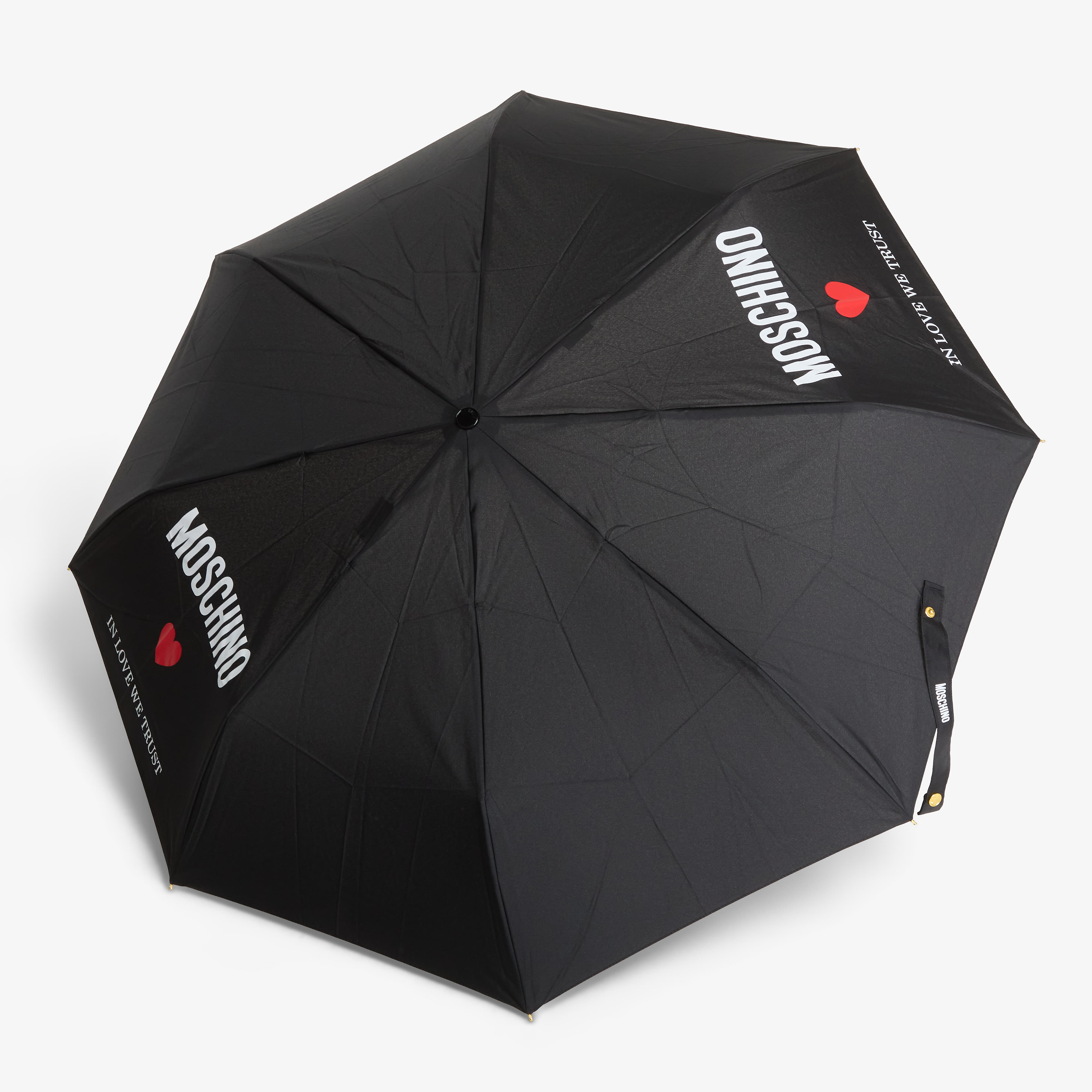 Moschino In Love We Trust Open Close Umbrella Black Universal
