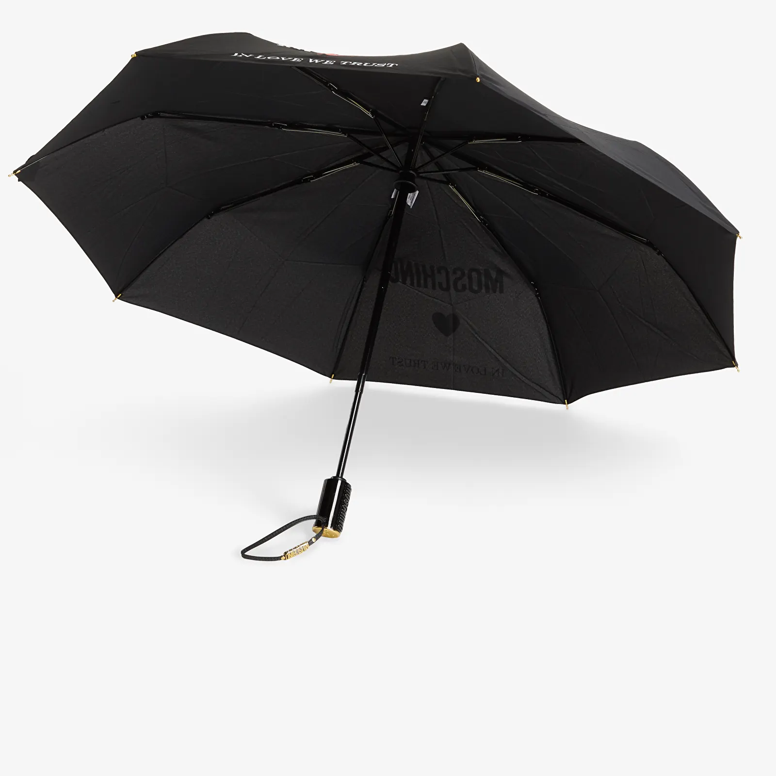 Other accessories Moschino In Love We Trust Open Close Umbrella Black