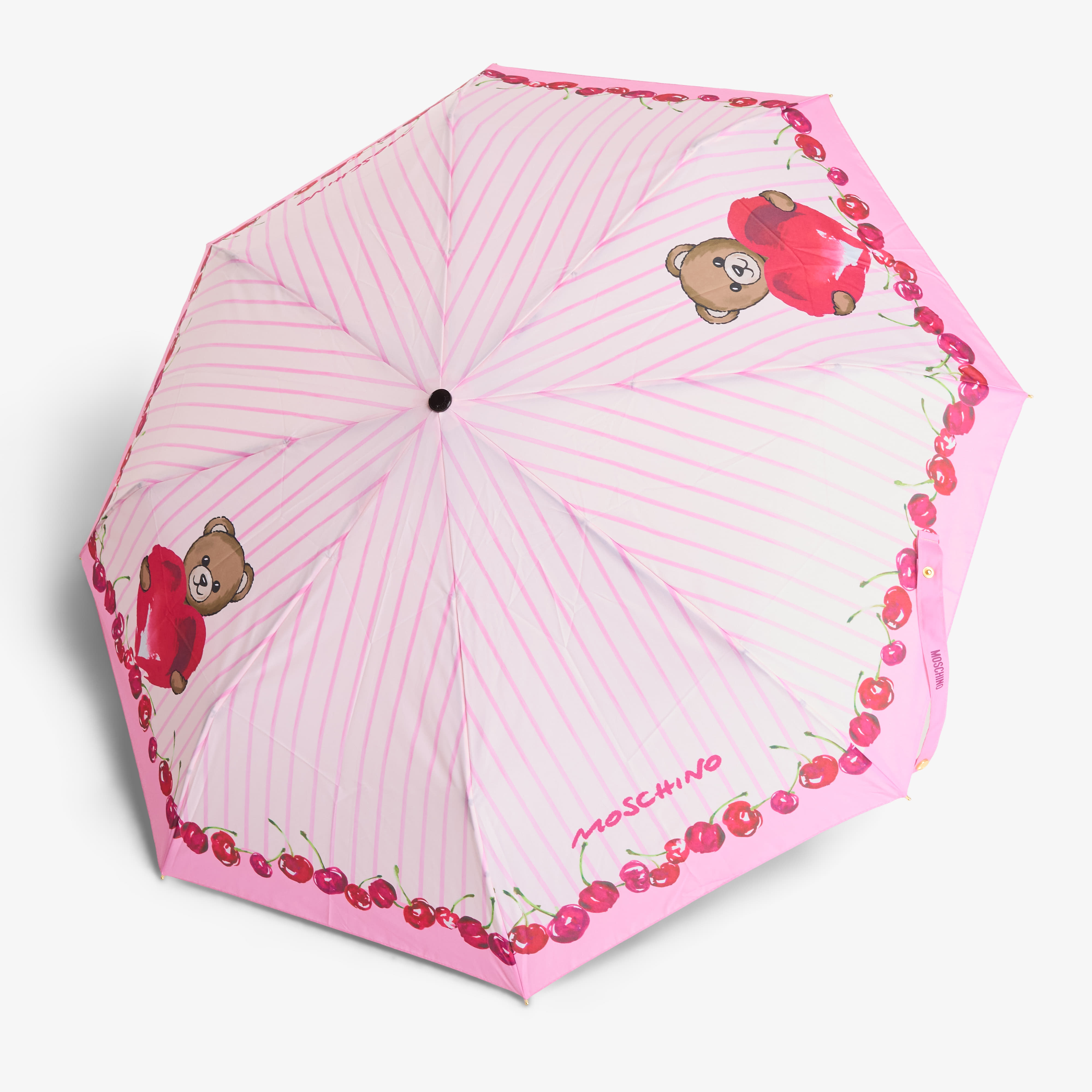 Moschino Bears And Cherries Open Close Umbrella Pink Universal