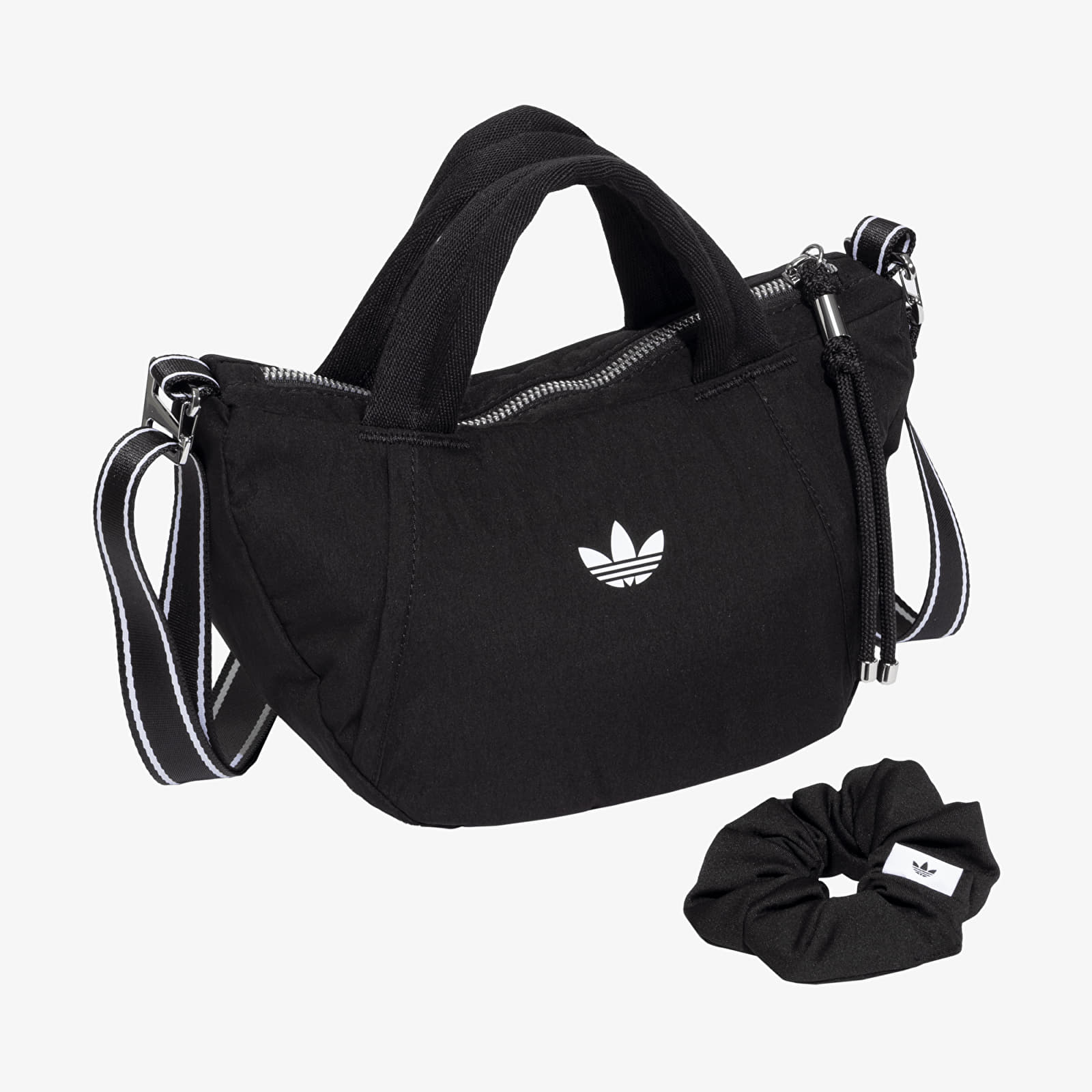 Pánske tašky cez rameno adidas OG Sport Croissant Bag Extra Small Black/ White/ Silver Met.