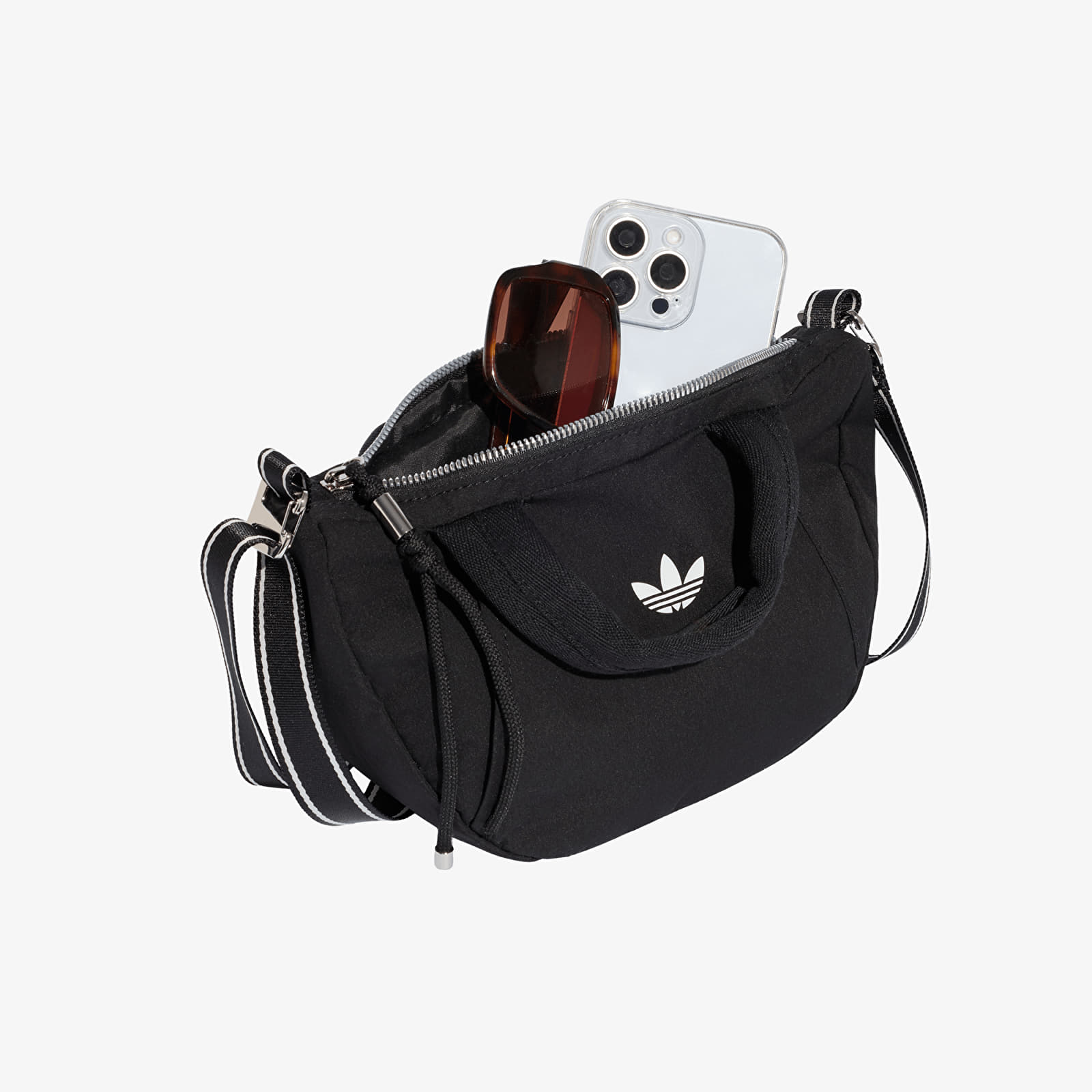 Pánske tašky cez rameno adidas OG Sport Croissant Bag Extra Small Black/ White/ Silver Met.