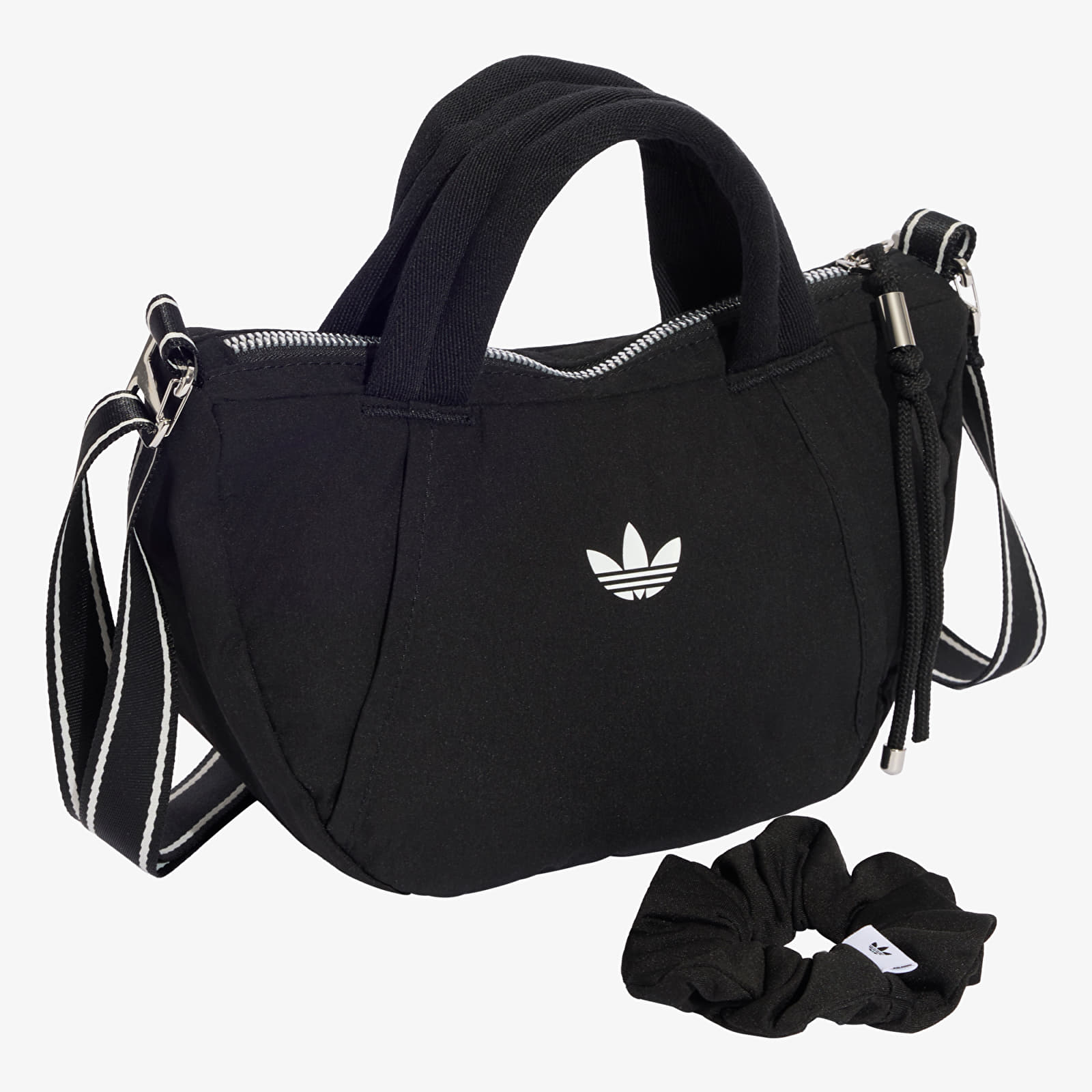 Pánske tašky cez rameno adidas OG Sport Croissant Bag Extra Small Black/ White/ Silver Met.