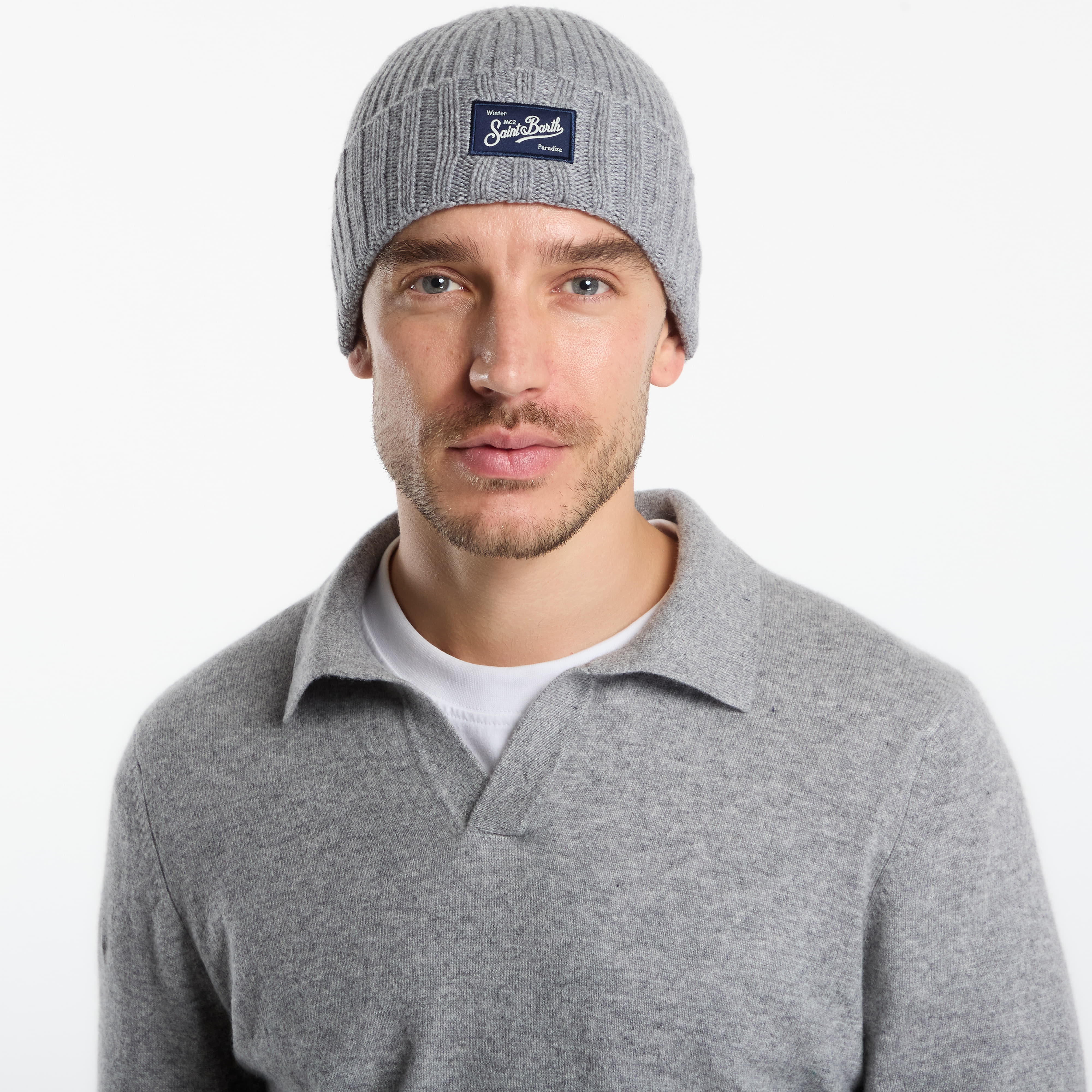 Шапка MC2 Saint Barth Sheldon Beanie Grey Melange Universal