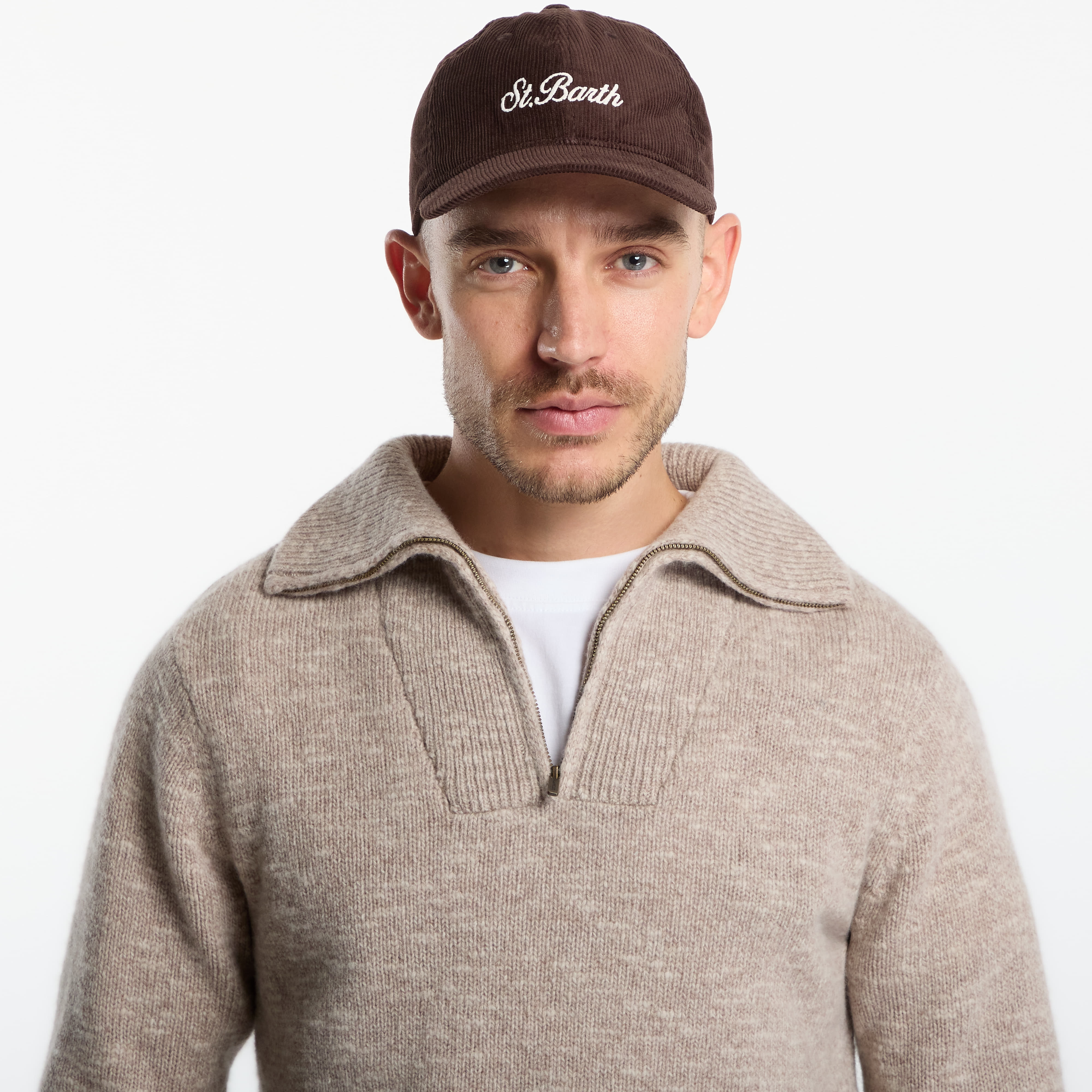 Шапка MC2 Saint Barth Baseball Corduroy S Cap Brown Universal