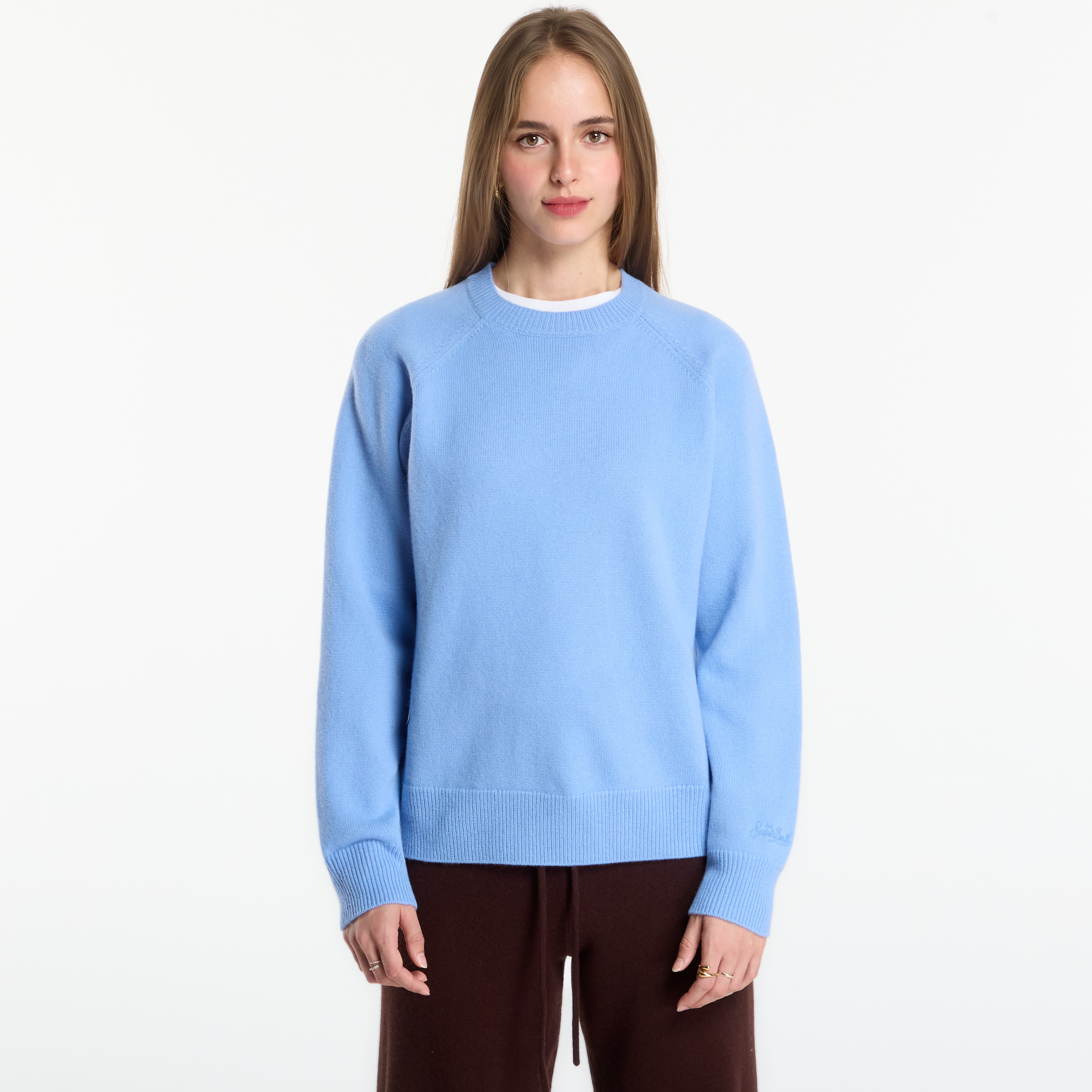 Пуловер MC2 Saint Barth Delphine Wool Sweater Light Blue L
