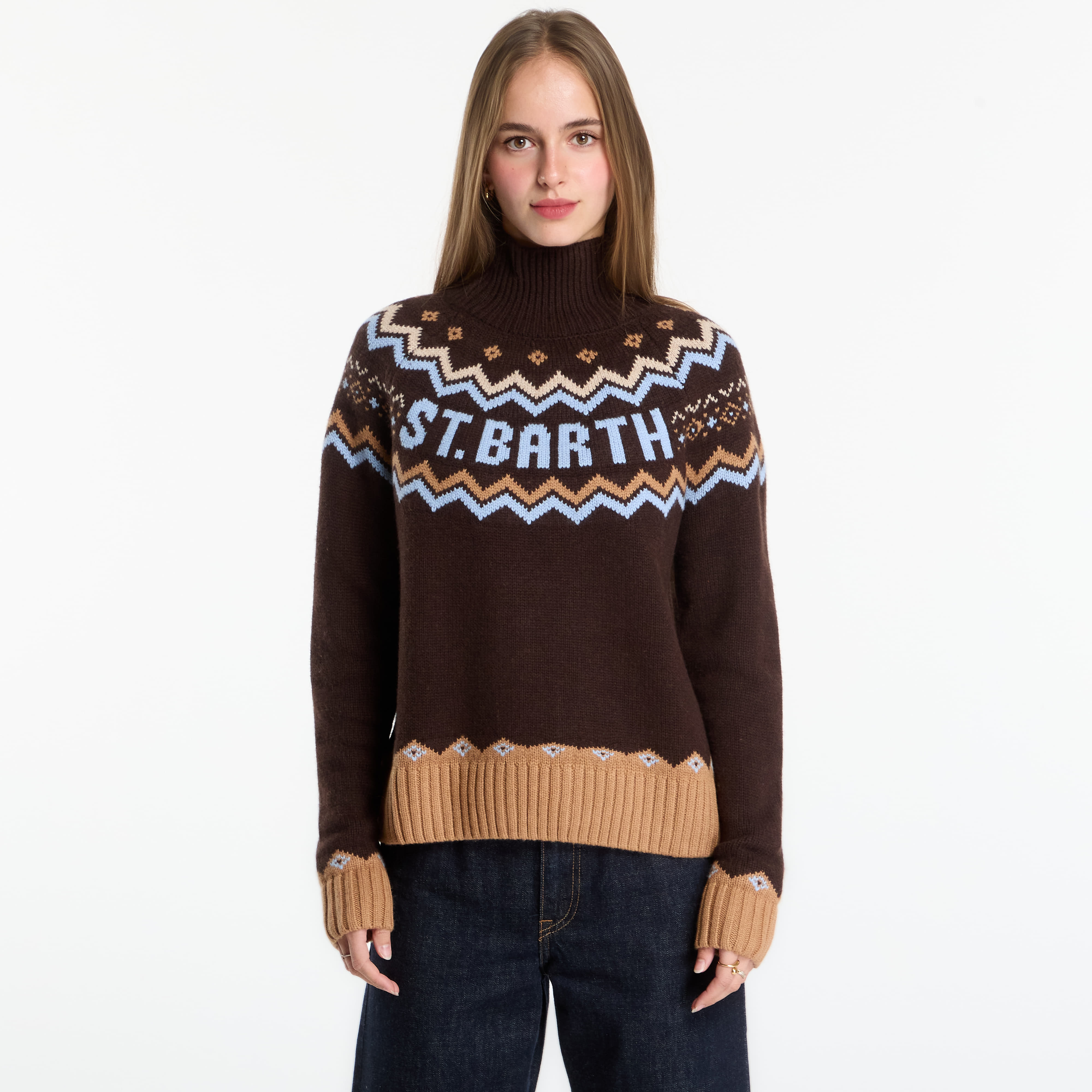 Пуловер MC2 Saint Barth Meghan Nordic Turtleneck Sweater St Barth Lopi L