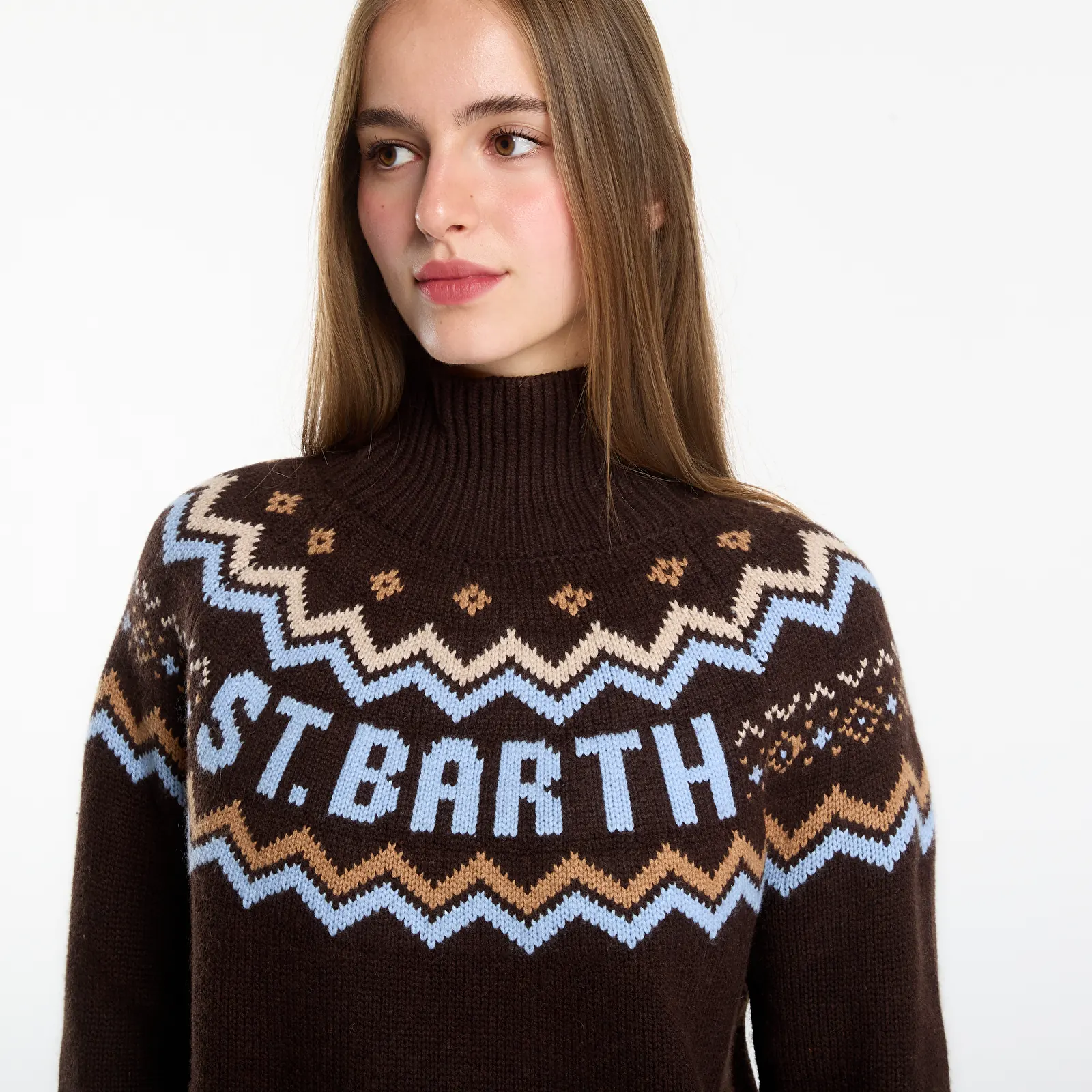Sweaters MC2 Saint Barth Meghan Nordic Turtleneck Sweater St Barth Lopi
