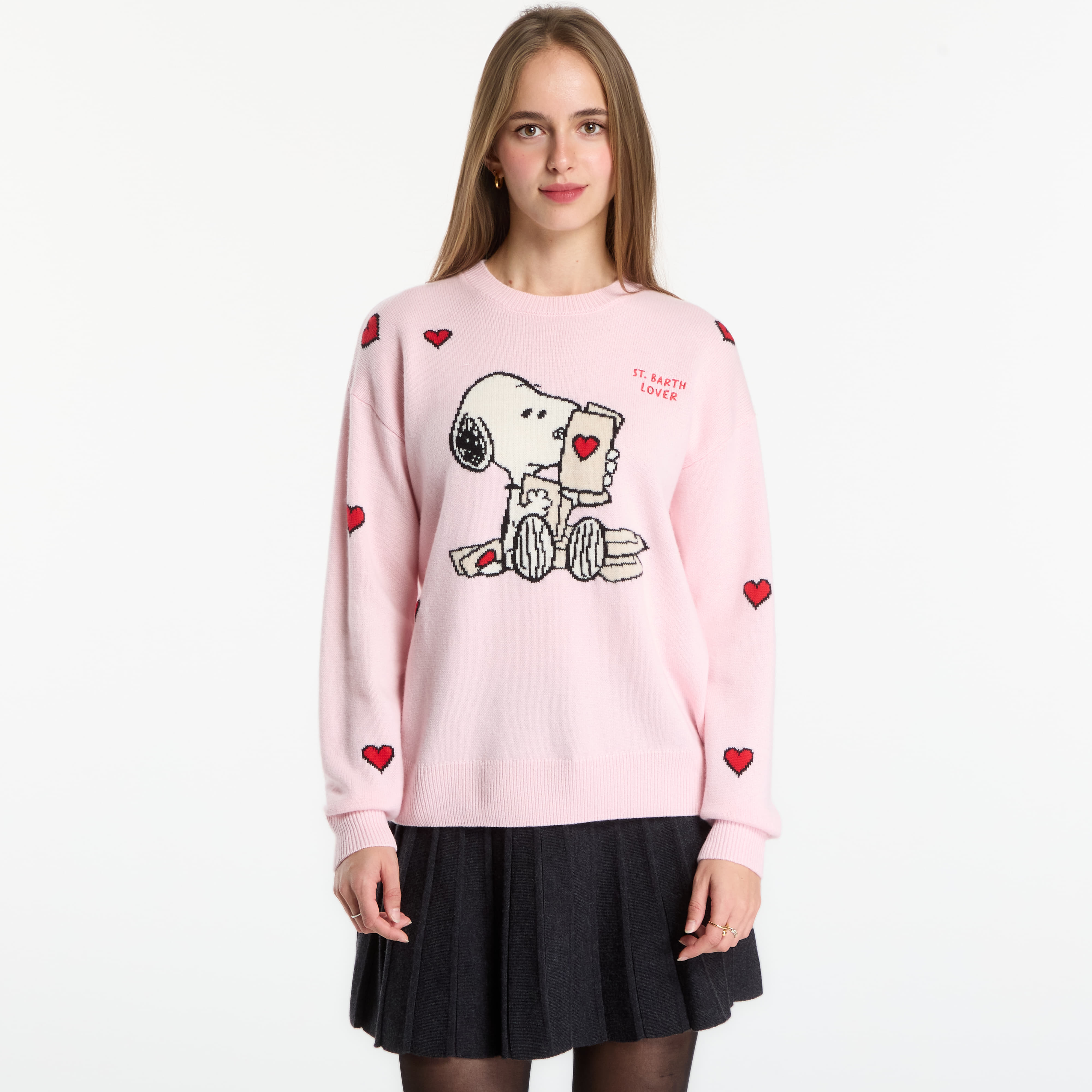 Пуловер MC2 Saint Barth Tessa P Sweater Snoopy Love Letter L