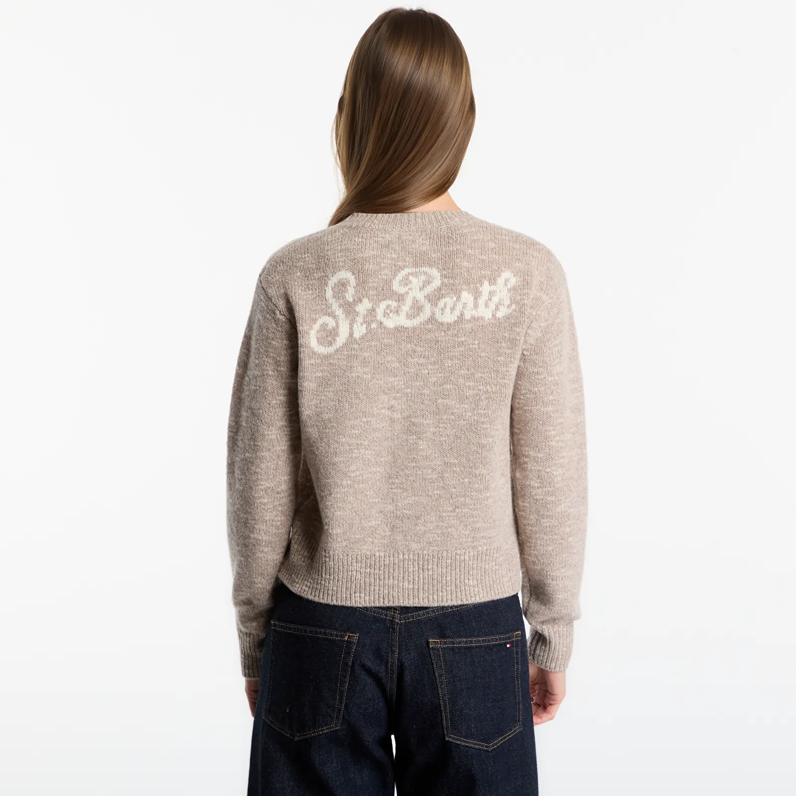Sweaters MC2 Saint Barth Janou Mouline Cardigan Beige