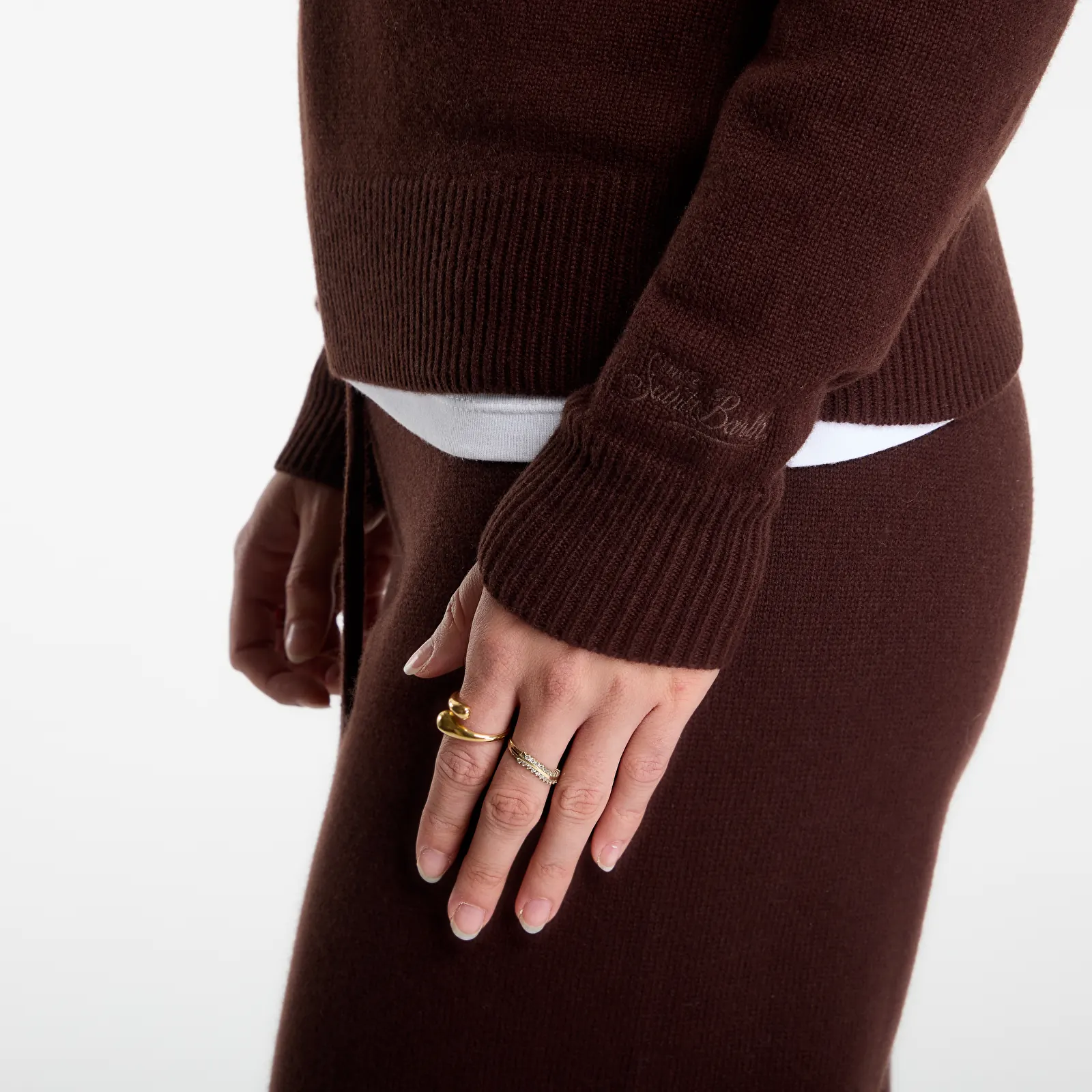 Camisolas MC2 Saint Barth Eze Wool Polo Brown