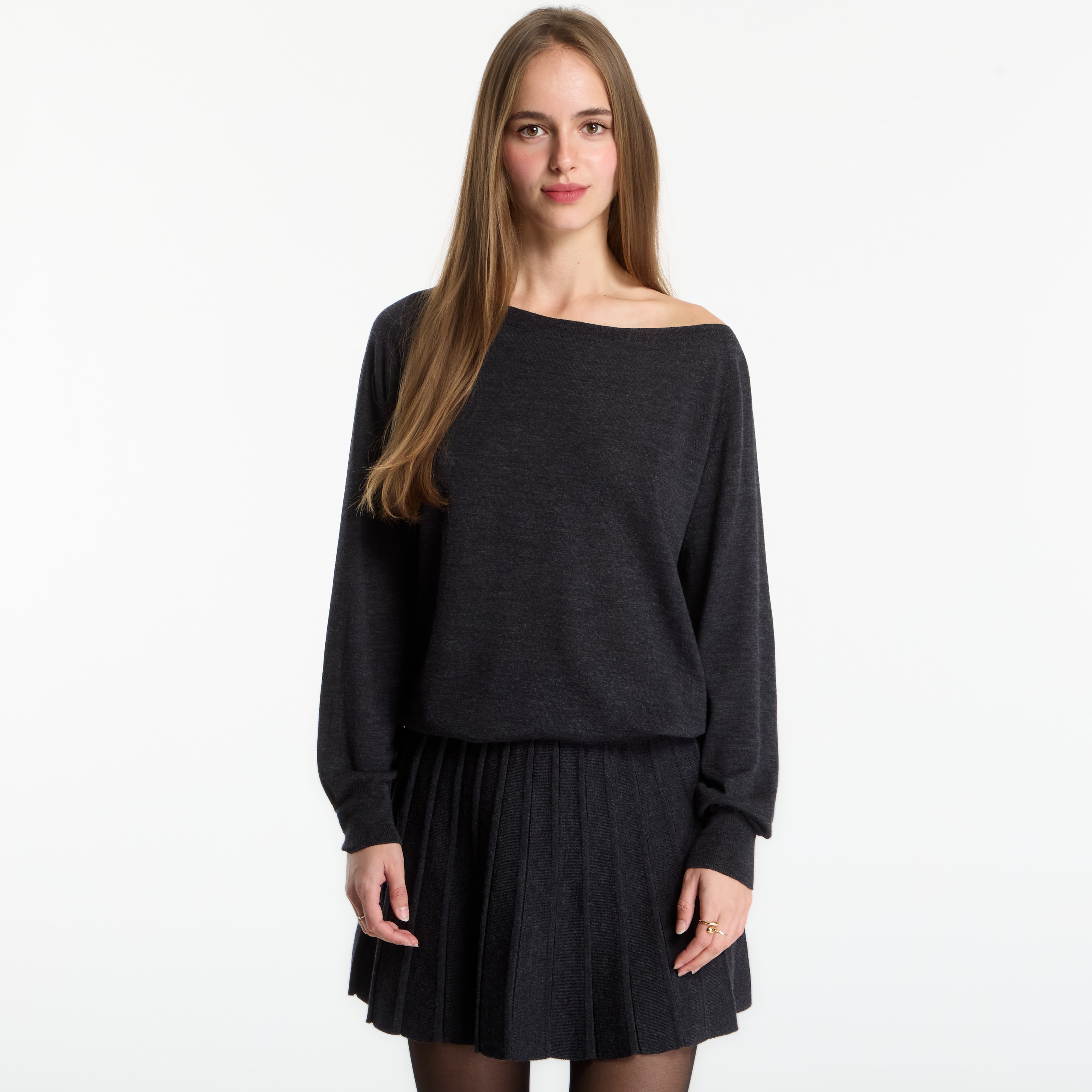 MC2 Saint Barth Naty Merino Top Charcoal M
