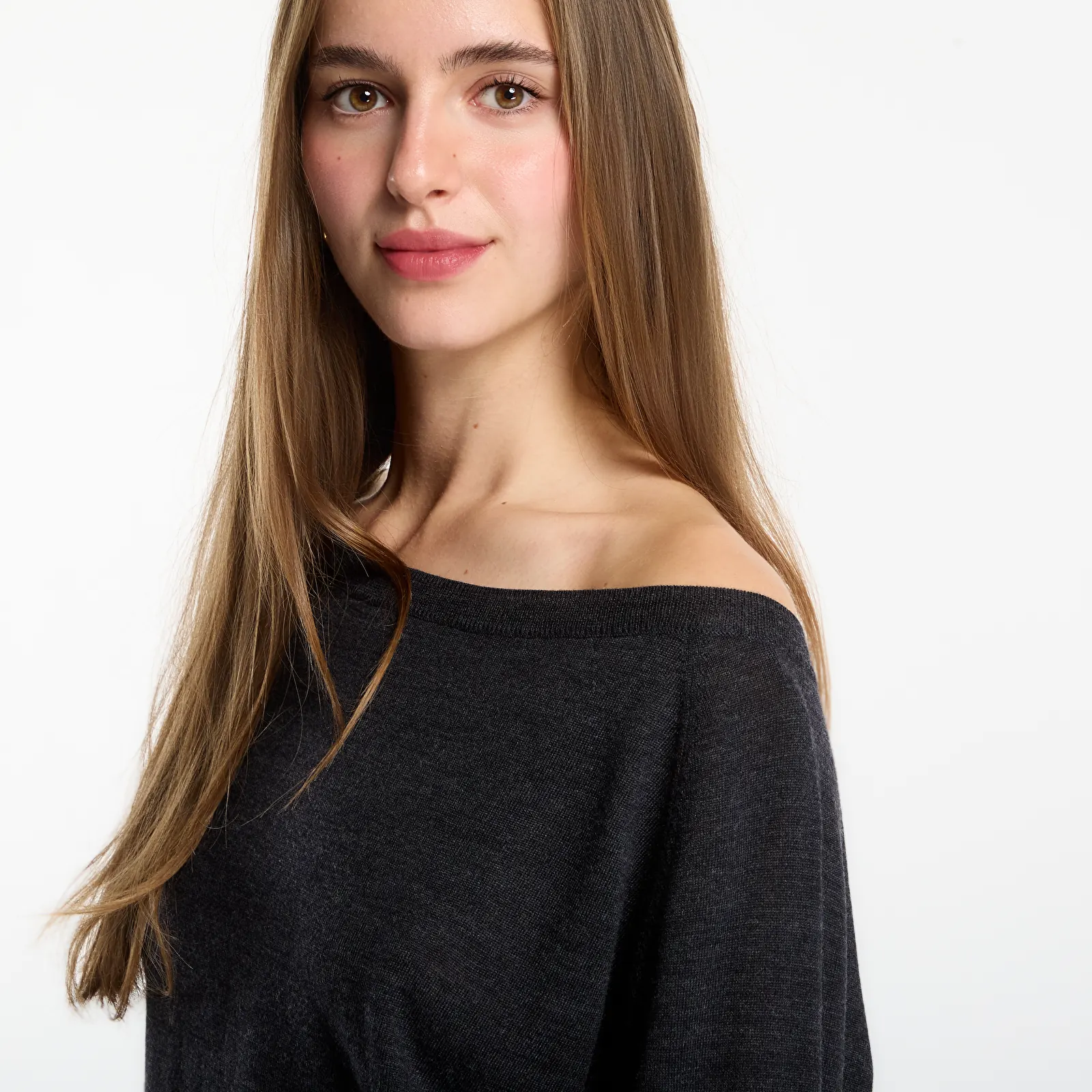 Tops MC2 Saint Barth Naty Merino Top Charcoal