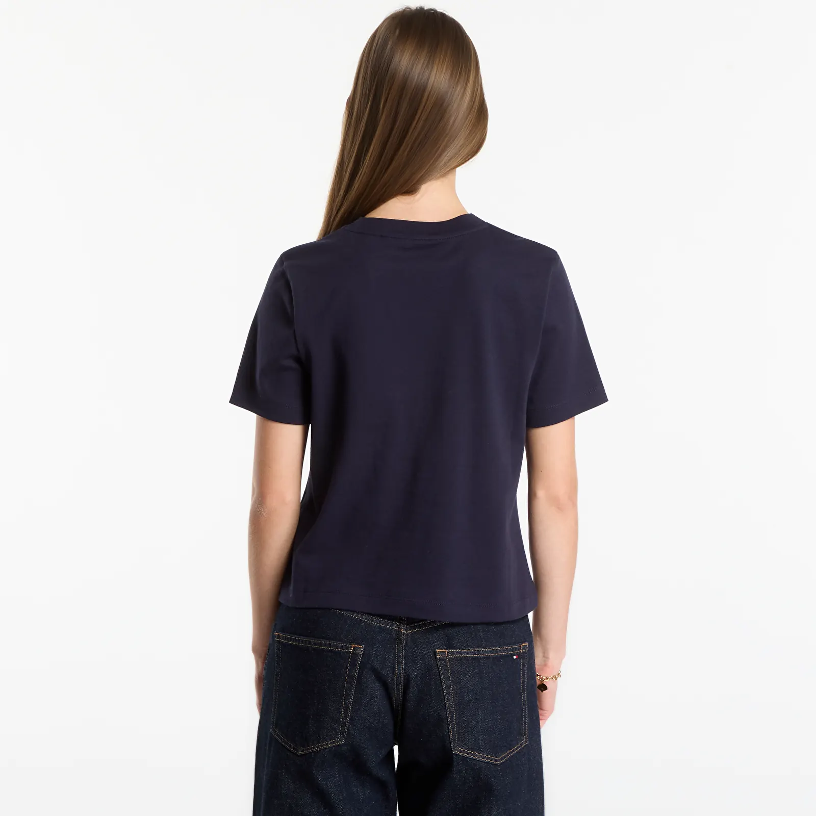 T-shirts  Tommy Hilfiger Gold Script Mdrn C-Nk S/S Tee Space Blue