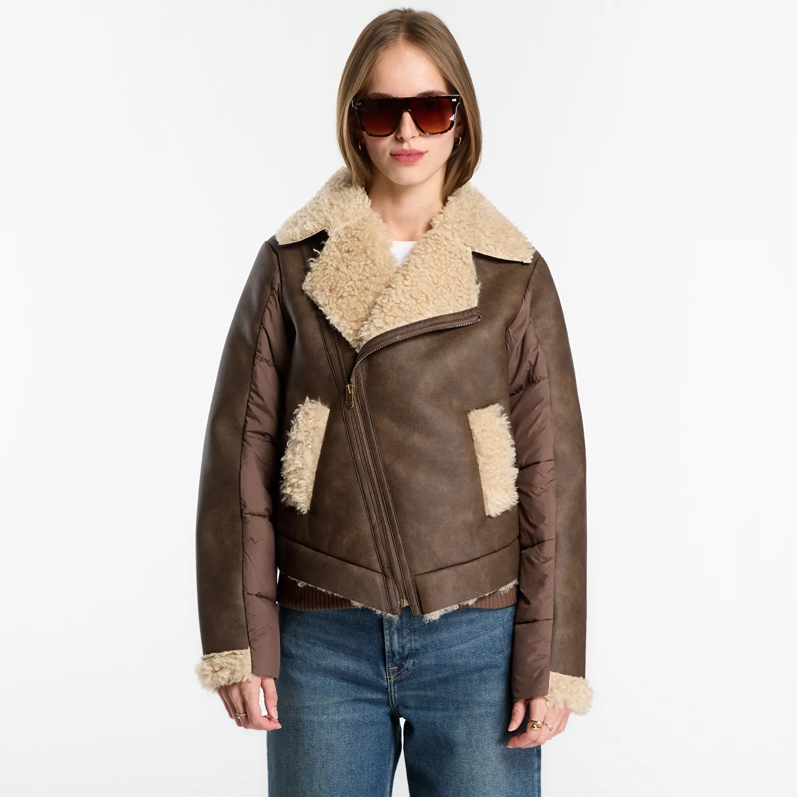 Jackor Desigual Parcella Coat Brown