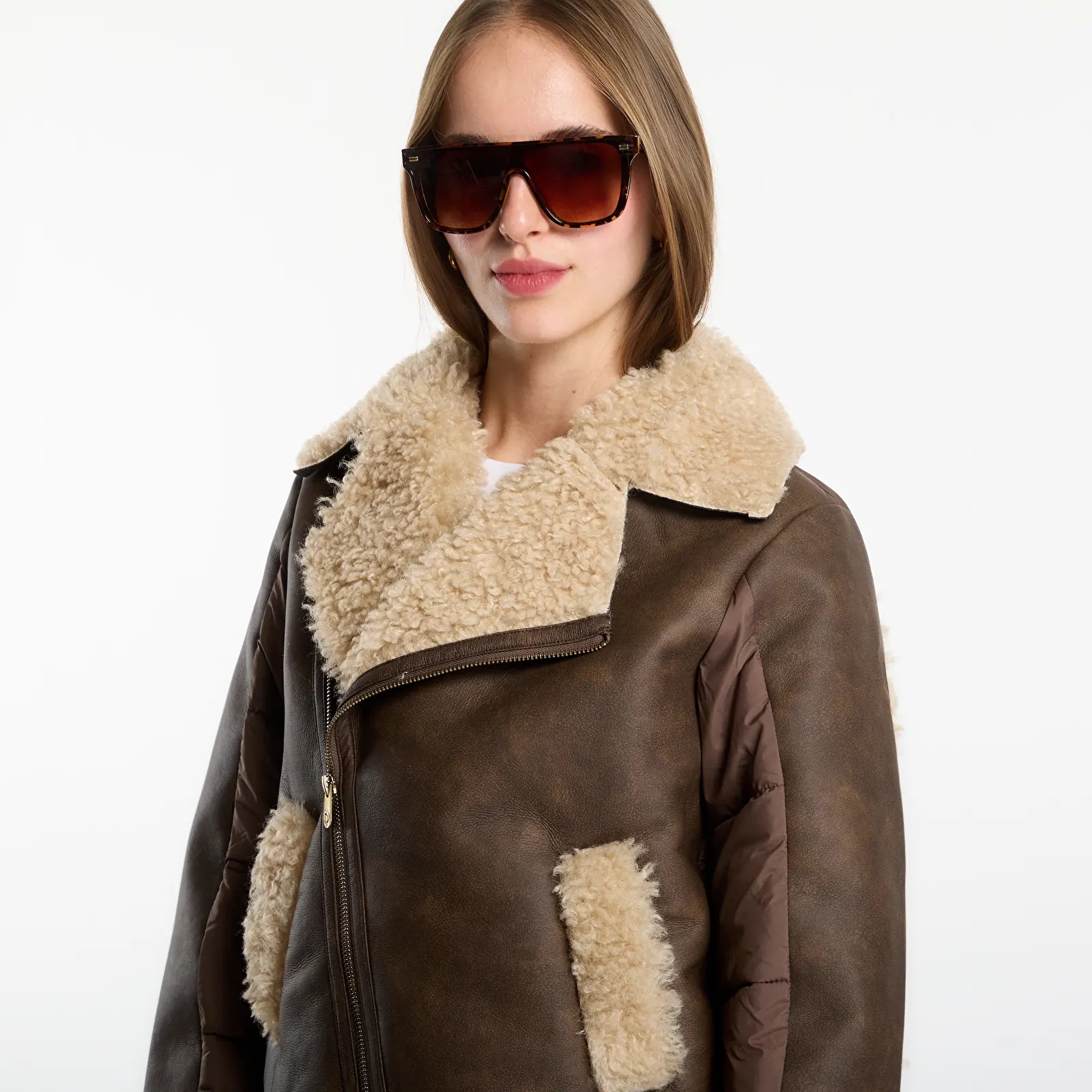 Jackor Desigual Parcella Coat Brown