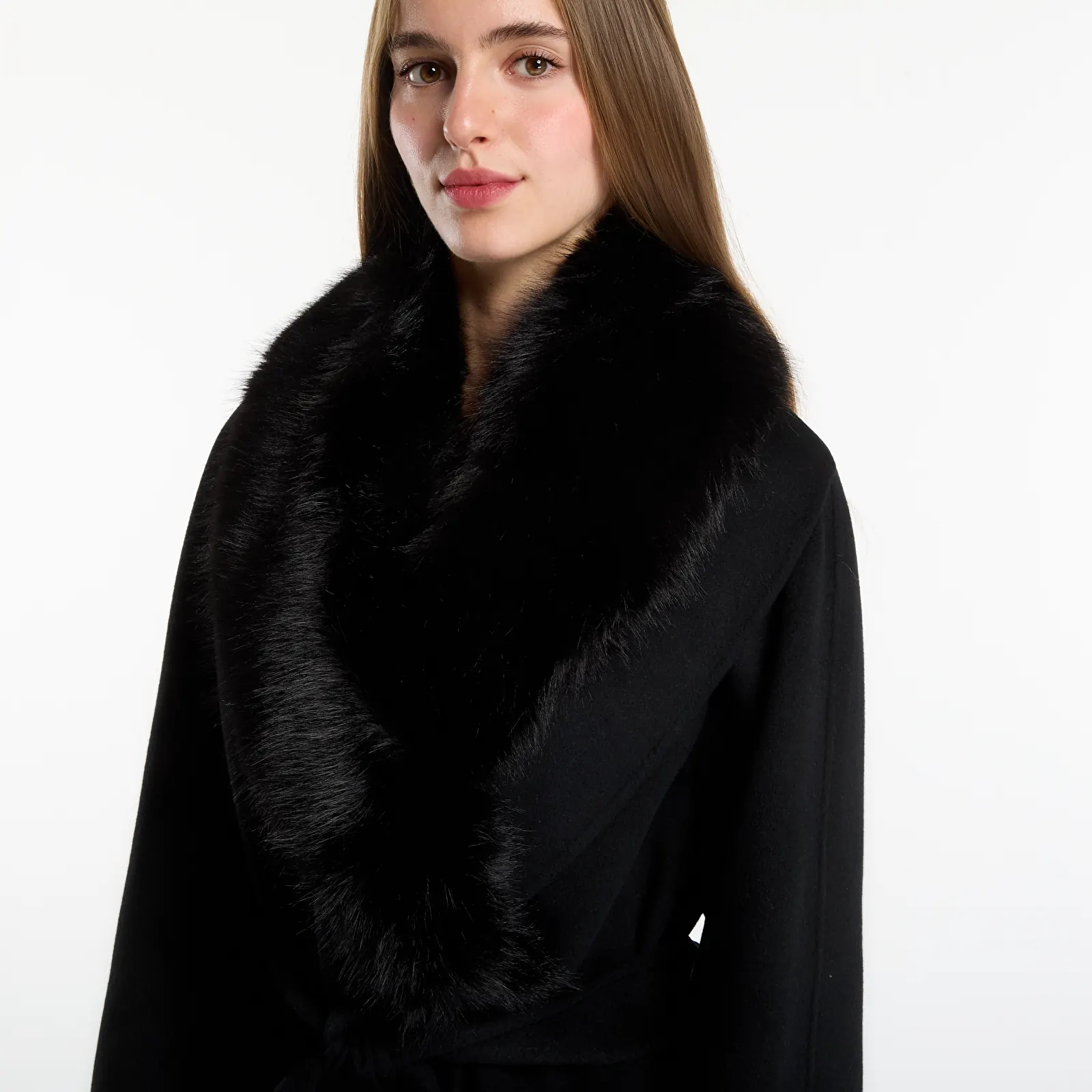 Cappotti  Tommy Hilfiger Df Wool Reg Belted Coat Black