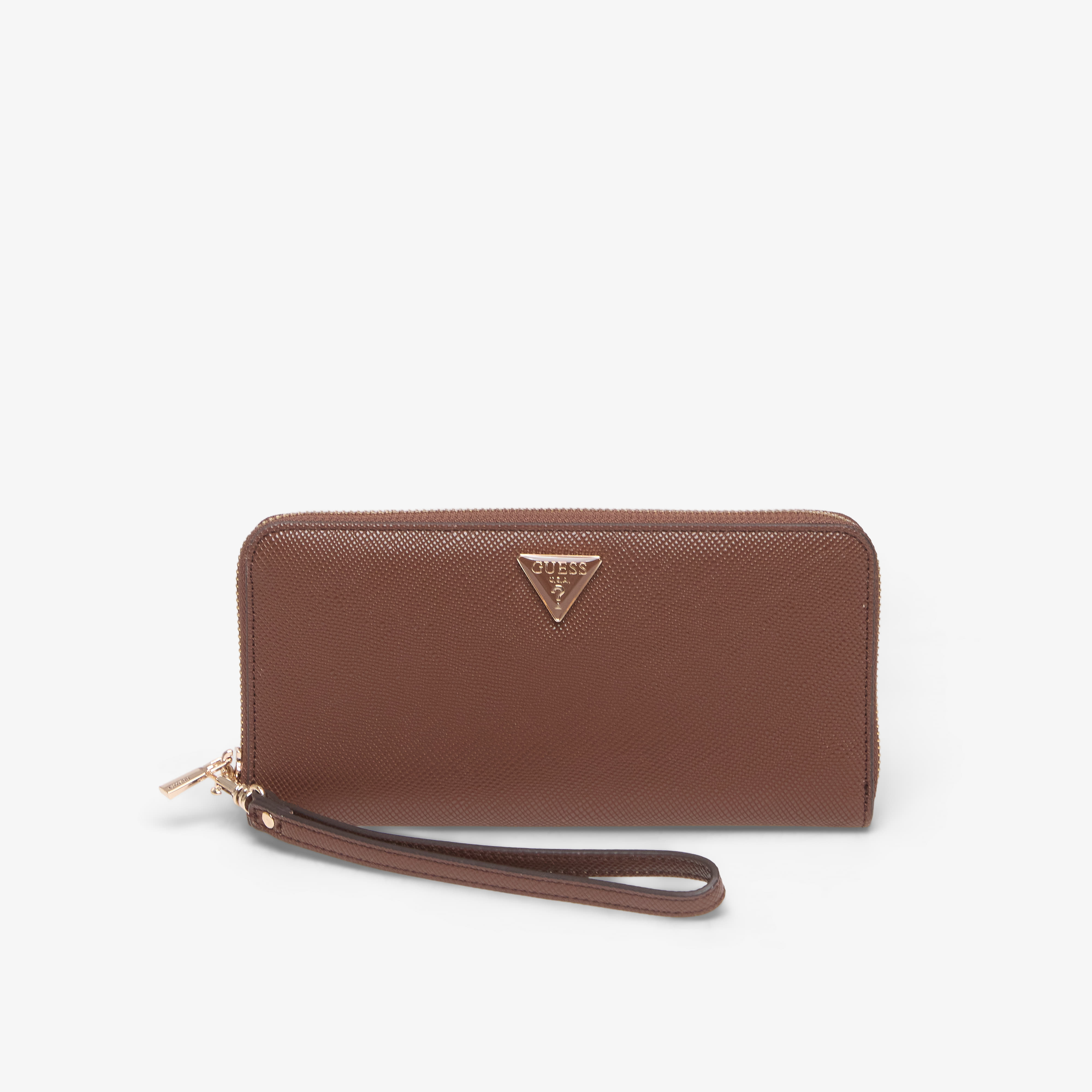 Портфейл Guess Danielle Slg Large Zip Around Brown Universal
