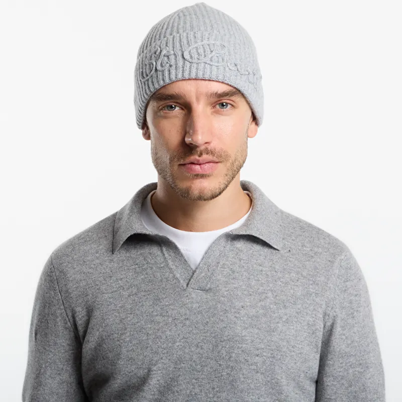 Čepice MC2 Saint Barth Moss Tonal Wool Beanie Light Melange