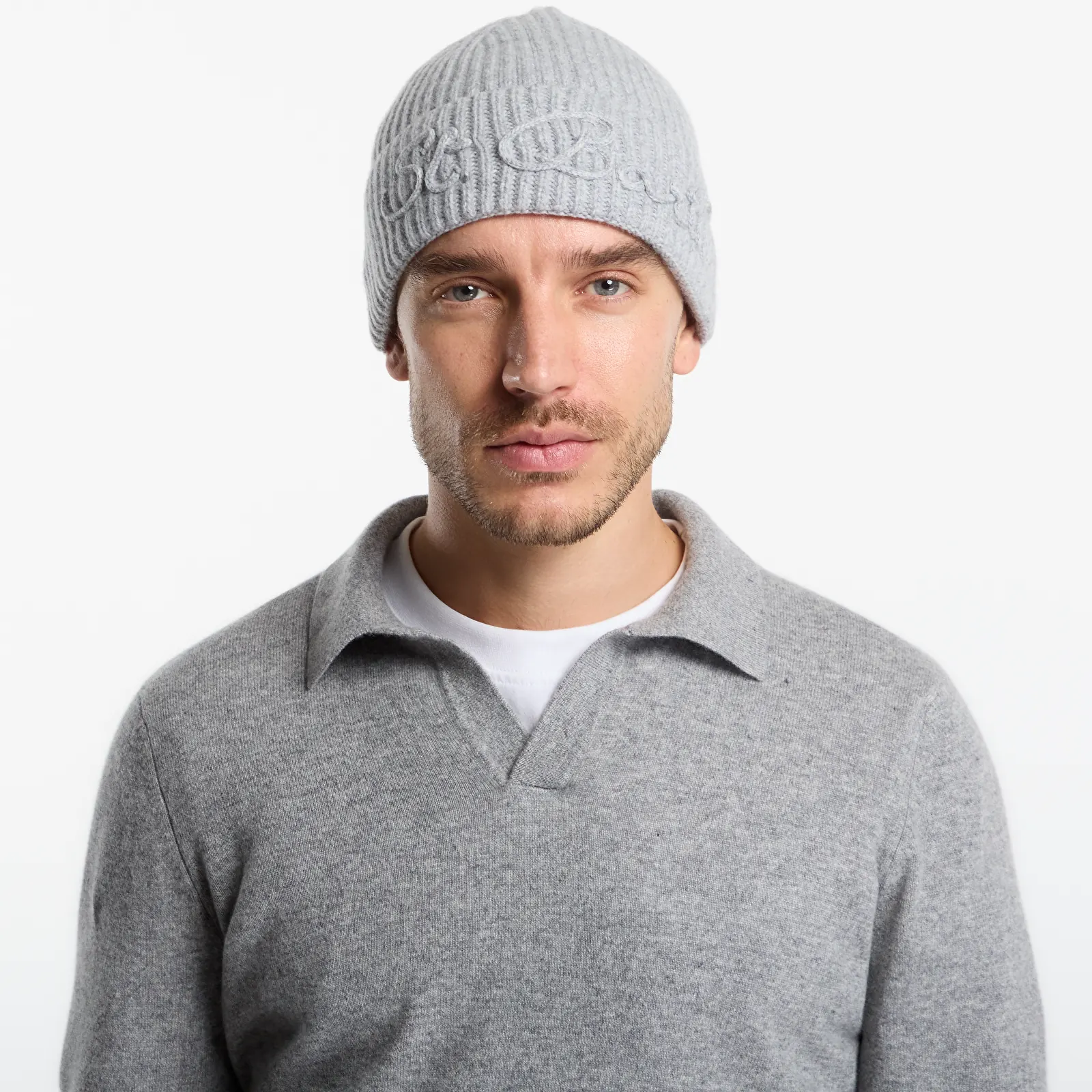 Шапки MC2 Saint Barth Moss Tonal Wool Beanie Light Melange