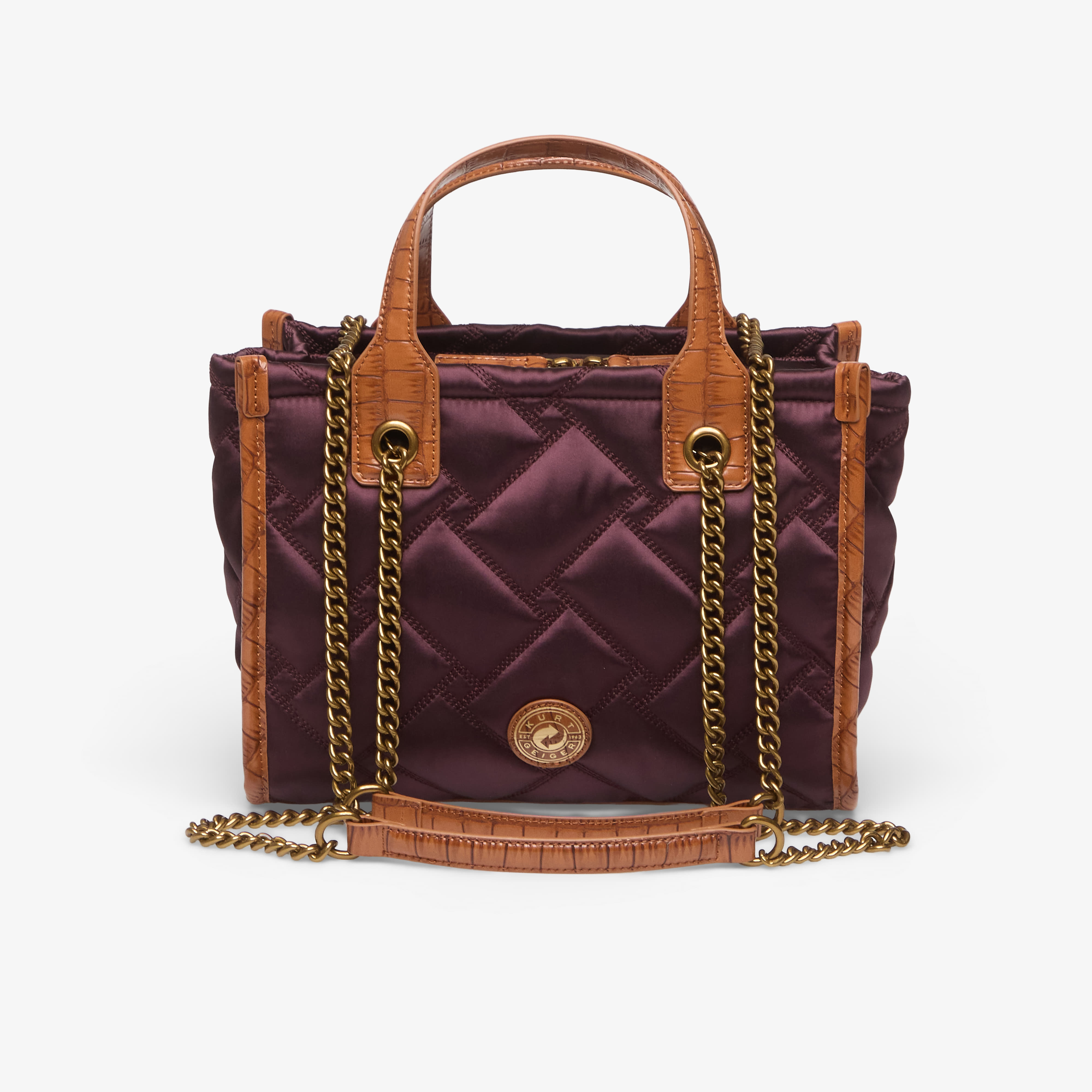Kurt Geiger Hoxton Sm Shopper Wine Comb Universal