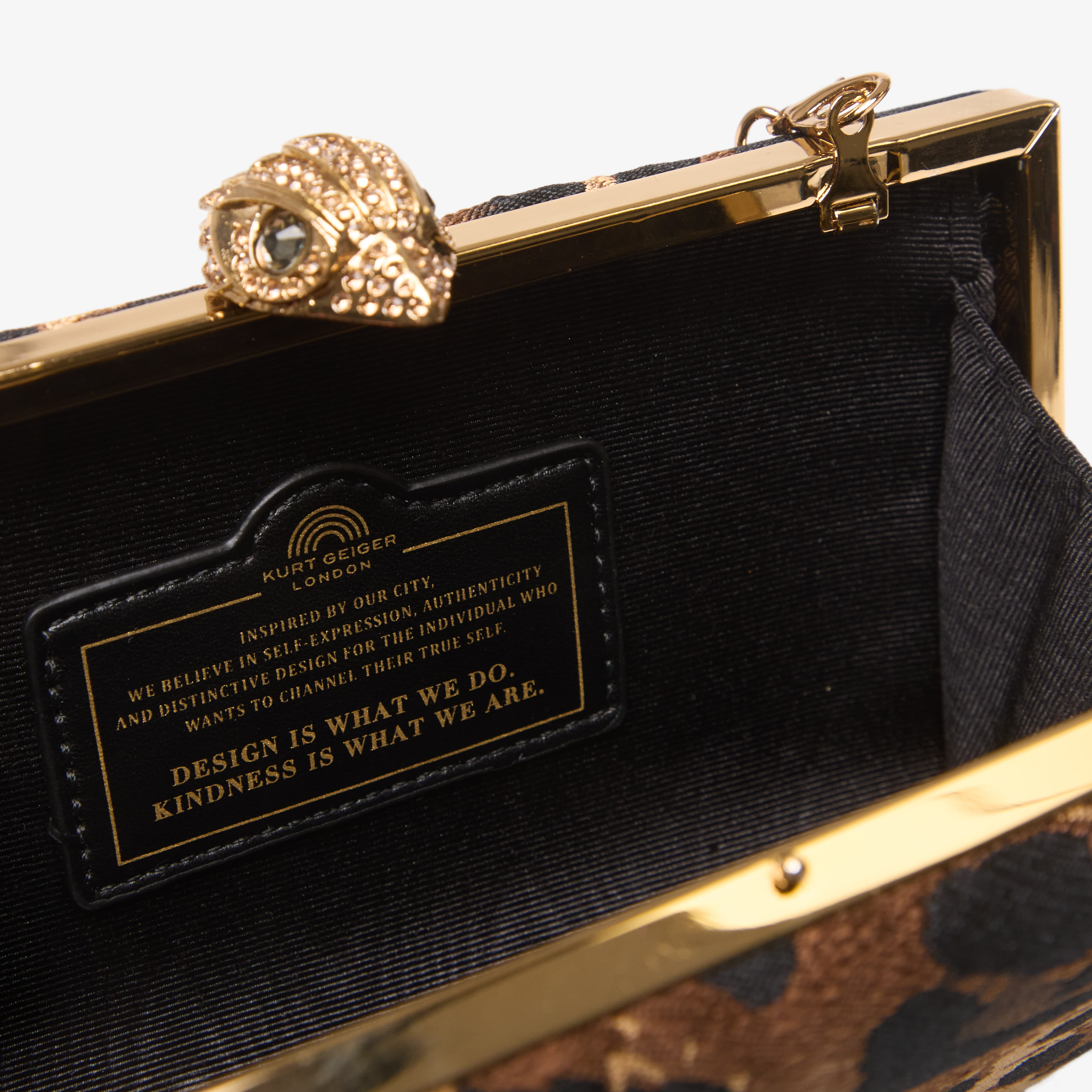 Kurt Geiger Kurt Geiger Crystal Kensington Clutch Gold Comb Universal - 4