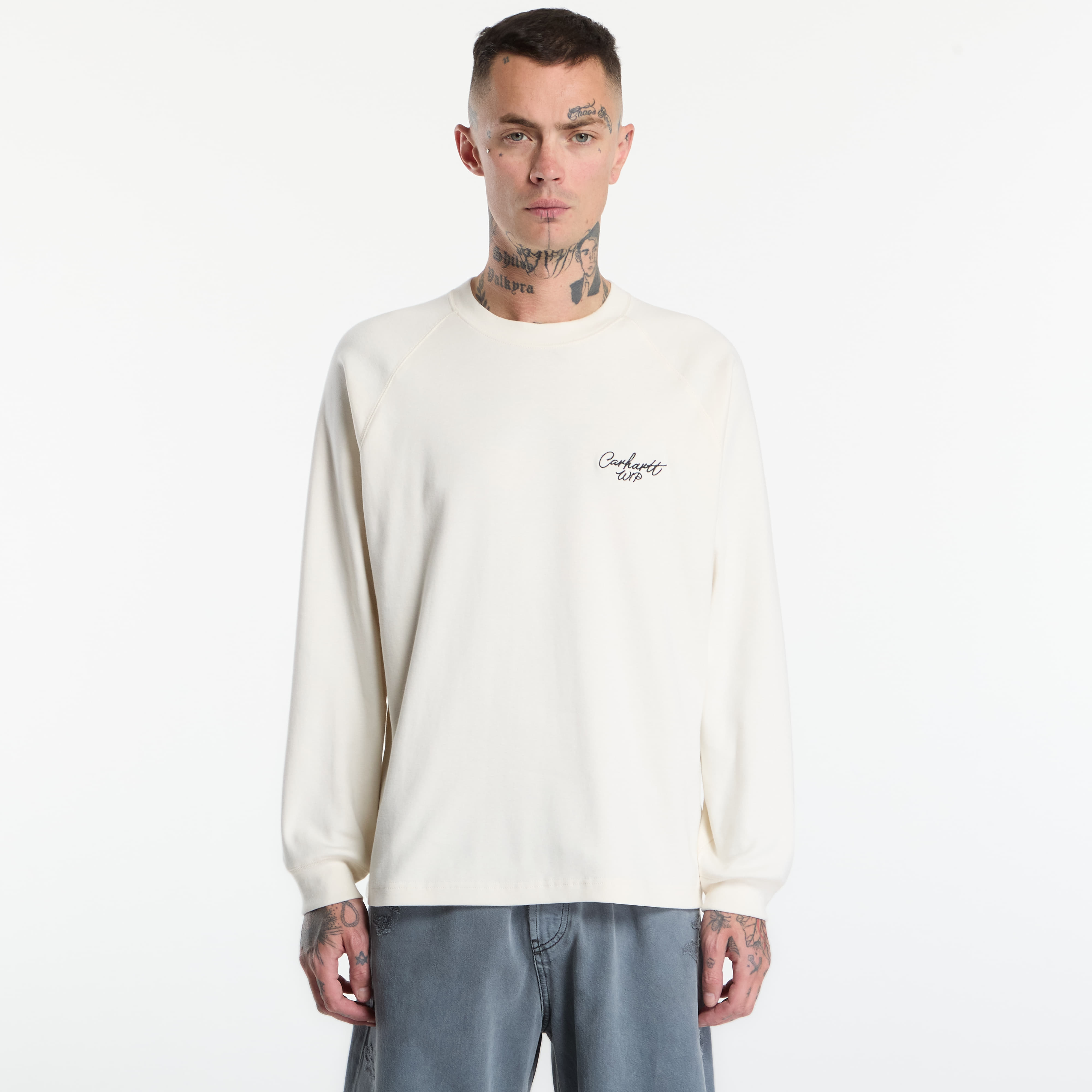 Тениска Carhartt WIP L/S Signature Rib T-Shirt UNISEX Wax/ Black S