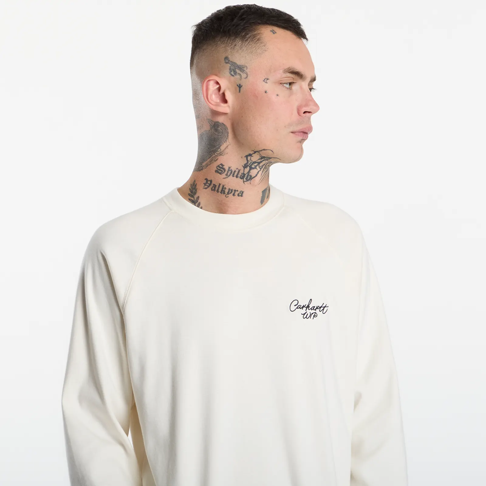 Meeste T-särgid Carhartt WIP L/S Signature Rib T-Shirt UNISEX Wax/ Black