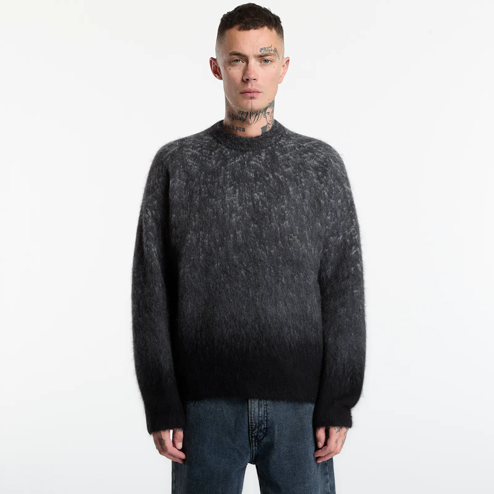 Pulls homme Calvin Klein Jeans Ls Brushed Alpaca Om Black