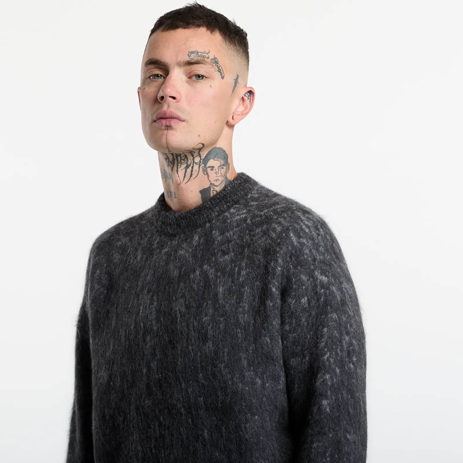 Pulls homme Calvin Klein Jeans Ls Brushed Alpaca Om Black