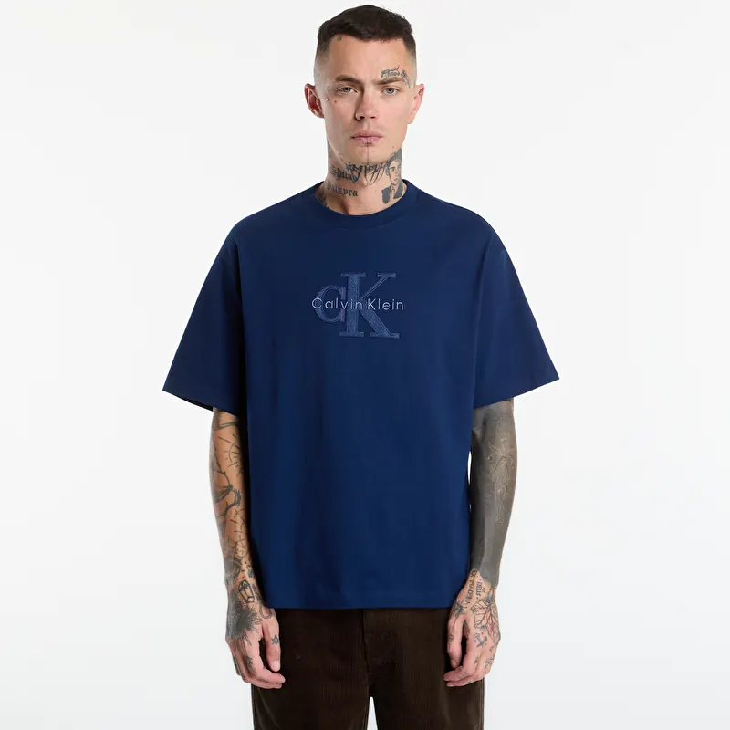 Maglietta Calvin Klein Jeans Ss Relaxed 16s Denim Ws Blue