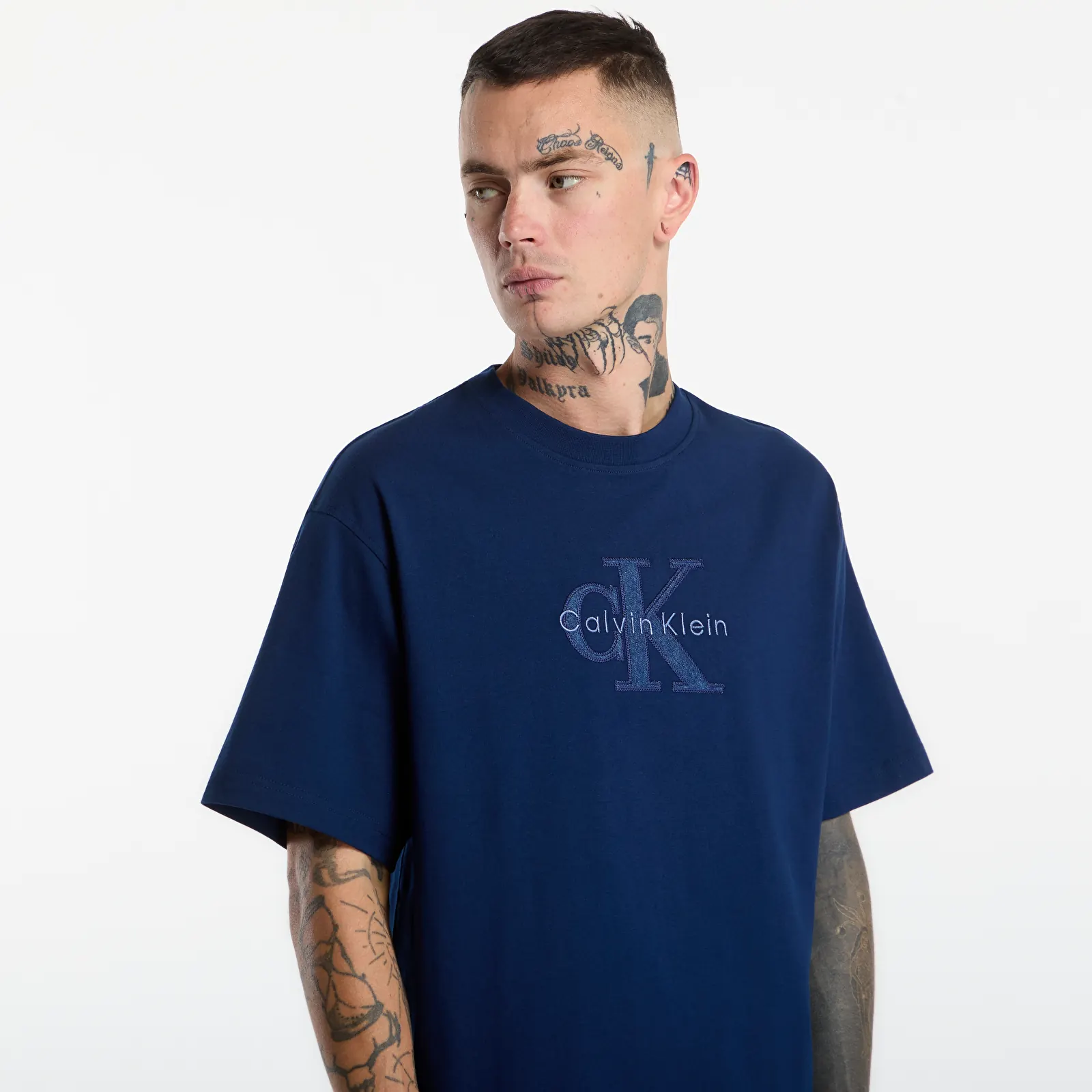 T-shirts til mænd Calvin Klein Jeans Ss Relaxed 16s Denim Ws Blue