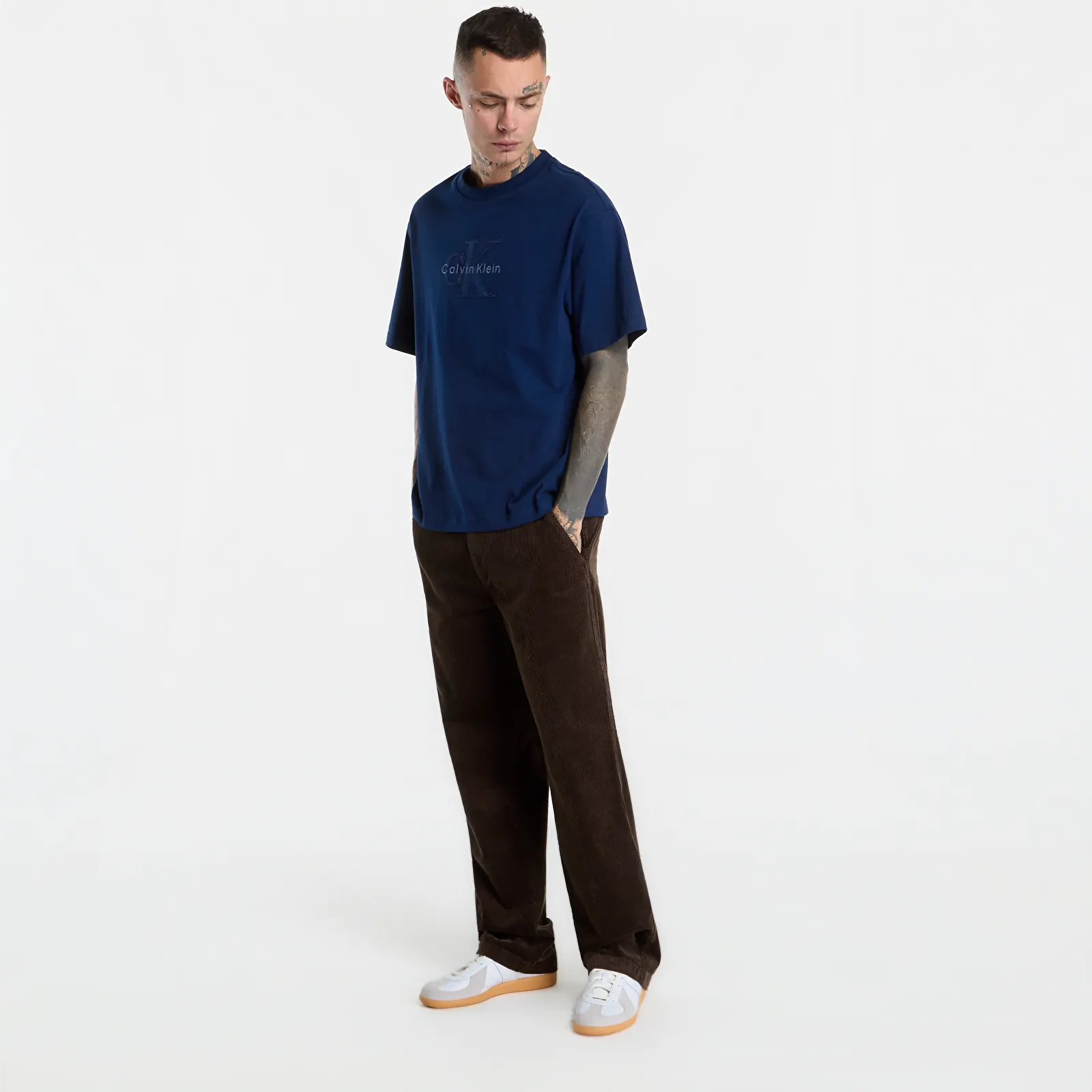T-shirts til mænd Calvin Klein Jeans Ss Relaxed 16s Denim Ws Blue