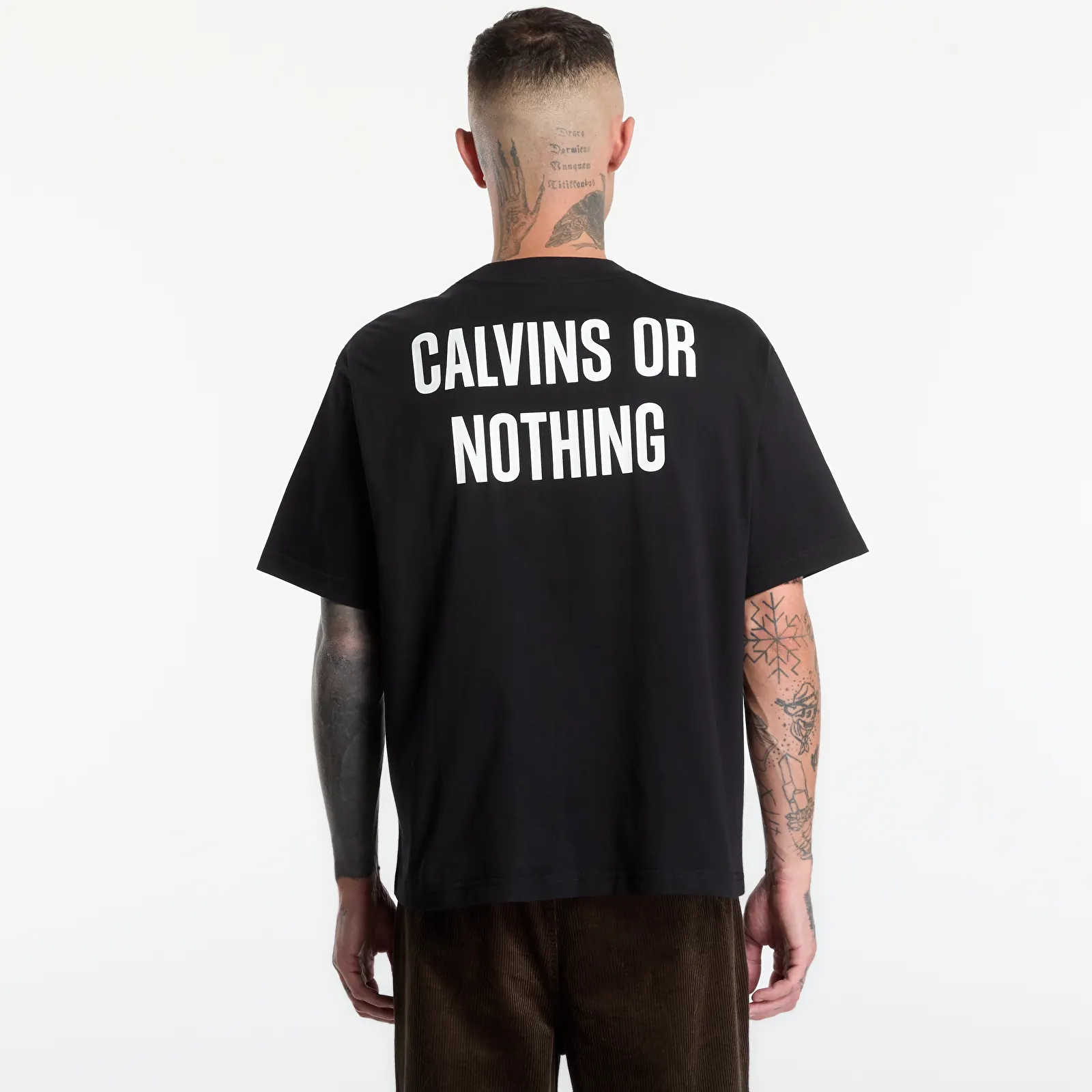 T-shirts til mænd Calvin Klein Jeans Ss Rlx 20s Calvin Or Black