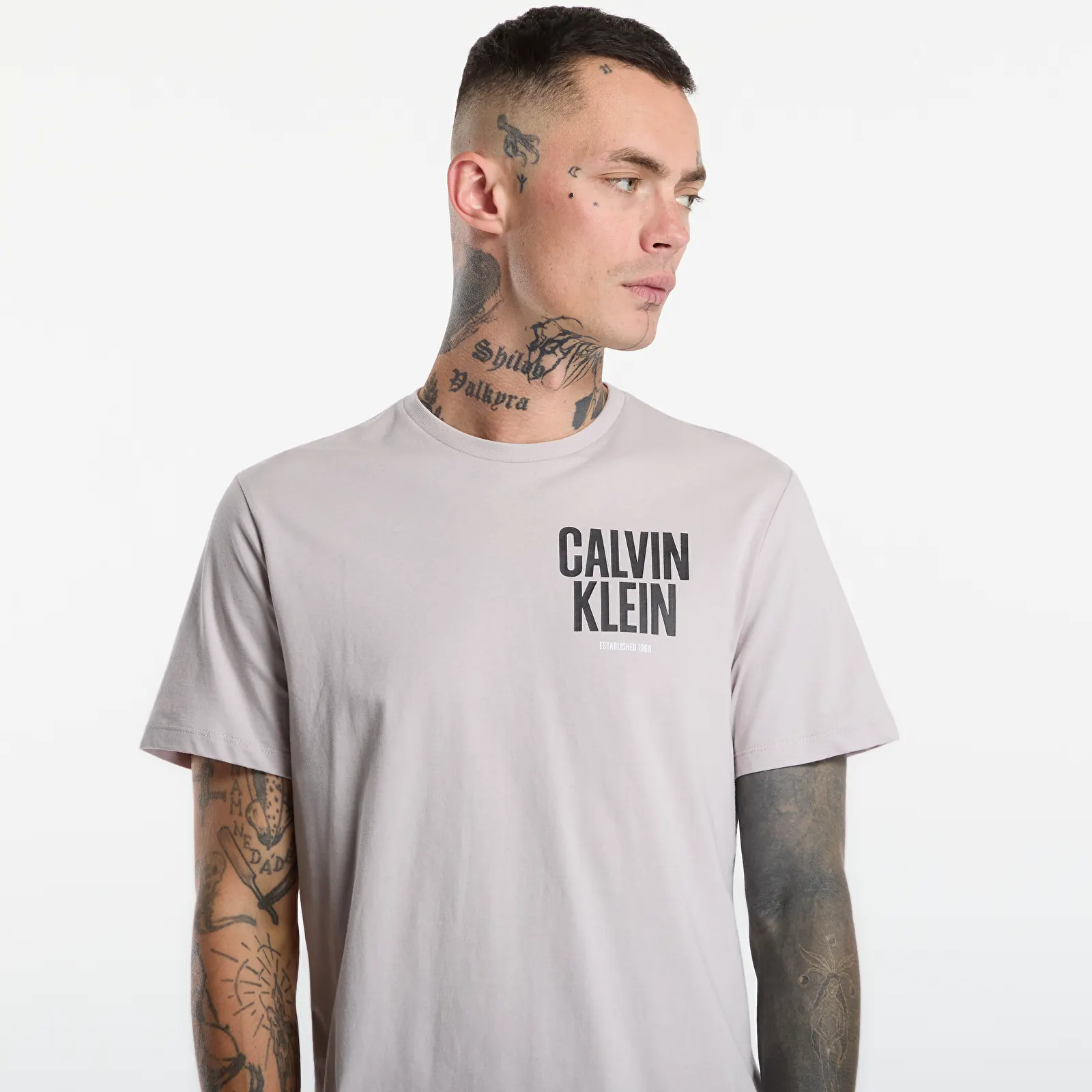 Vyriški marškinėliai Calvin Klein Jeans Ss 30s Eu Block Font Grey