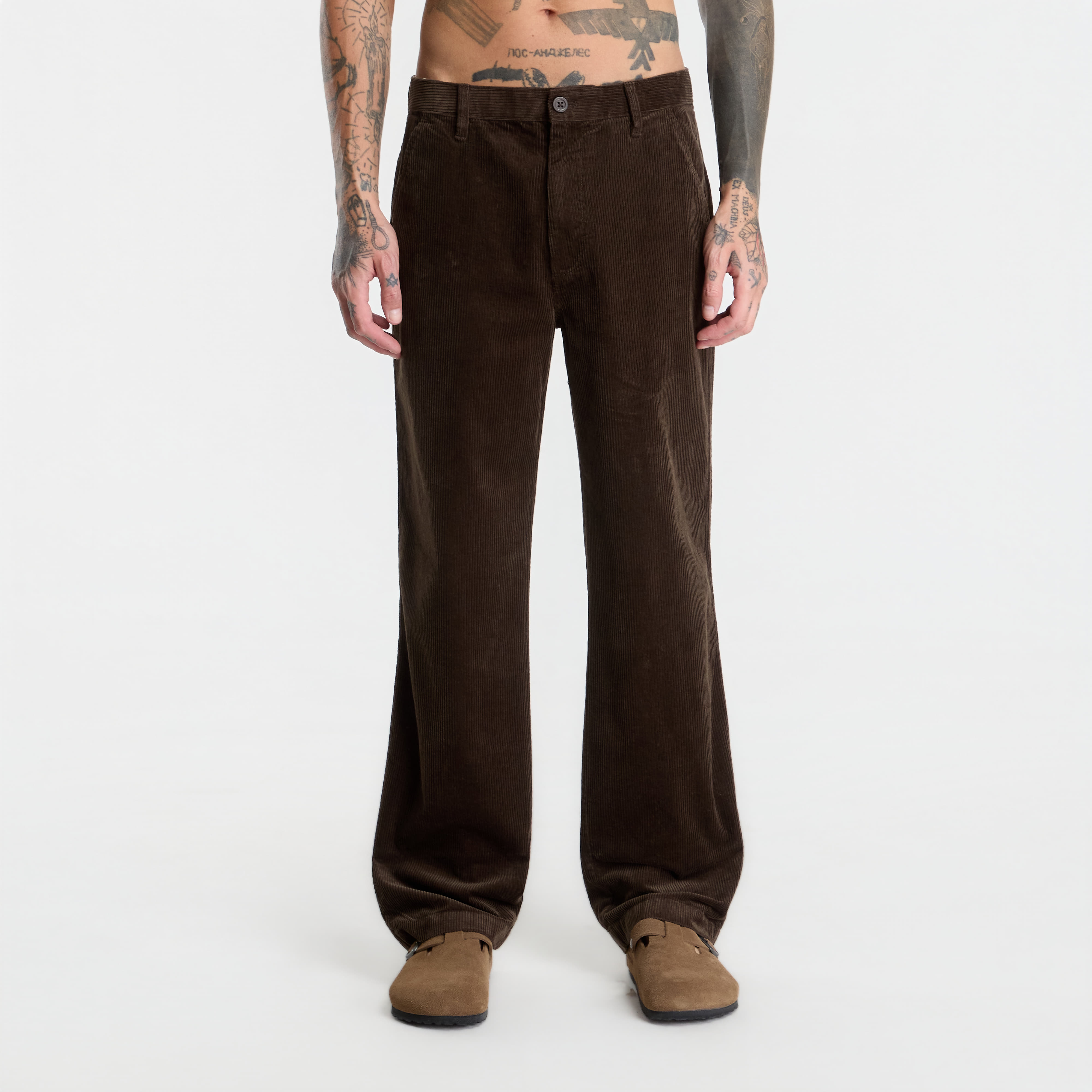 Панталони Calvin Klein Jeans 90s Straight Corduro Dark Coffee W34/L34