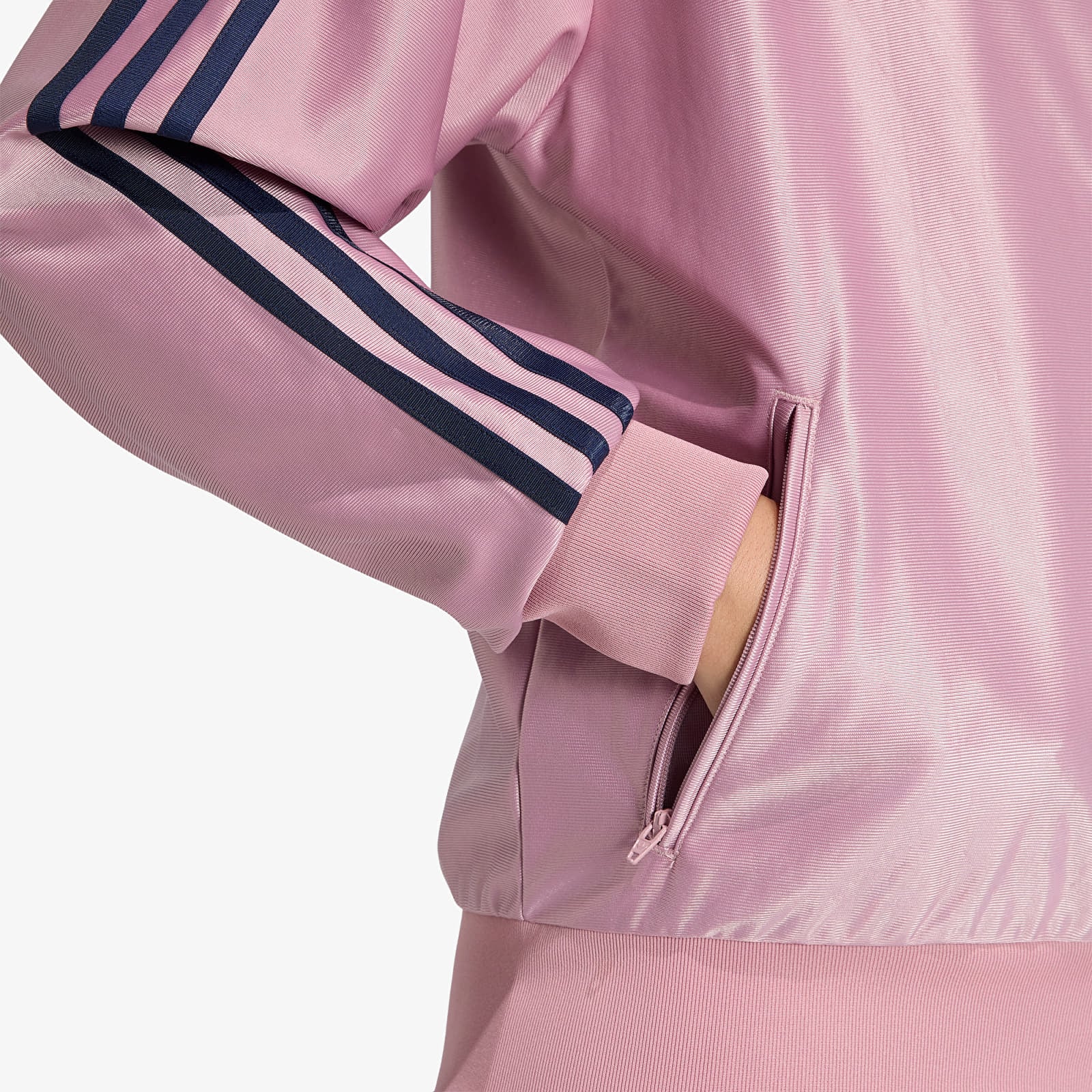 Naiste kampsunid adidas Metallic Firebird Loose Track Top Magic Mauve/ Night Indigo
